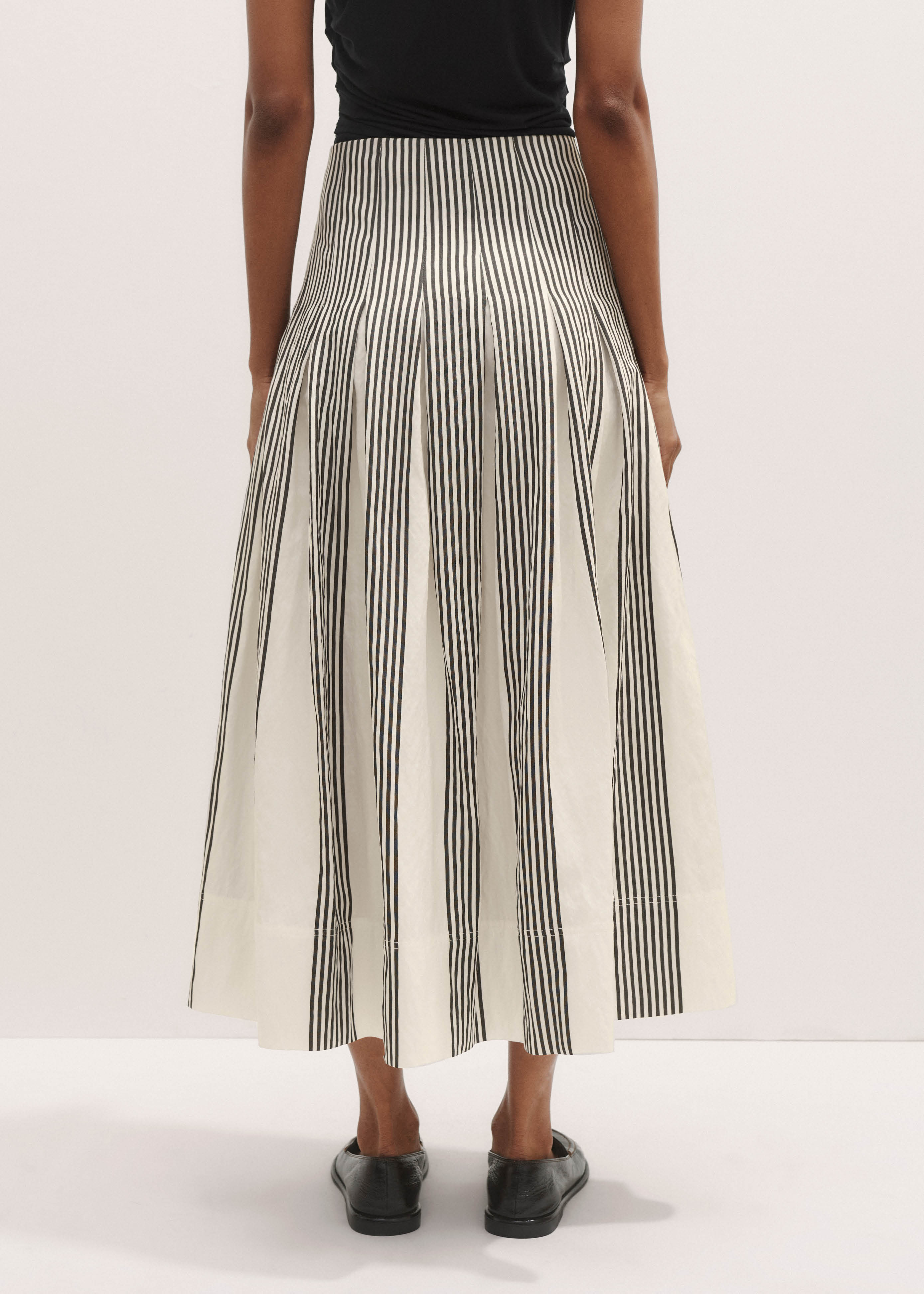 【Anyone more】Even stripe pleated skirt Amazon.com: SweatyRocks Women's High Waist Pleated Skirt