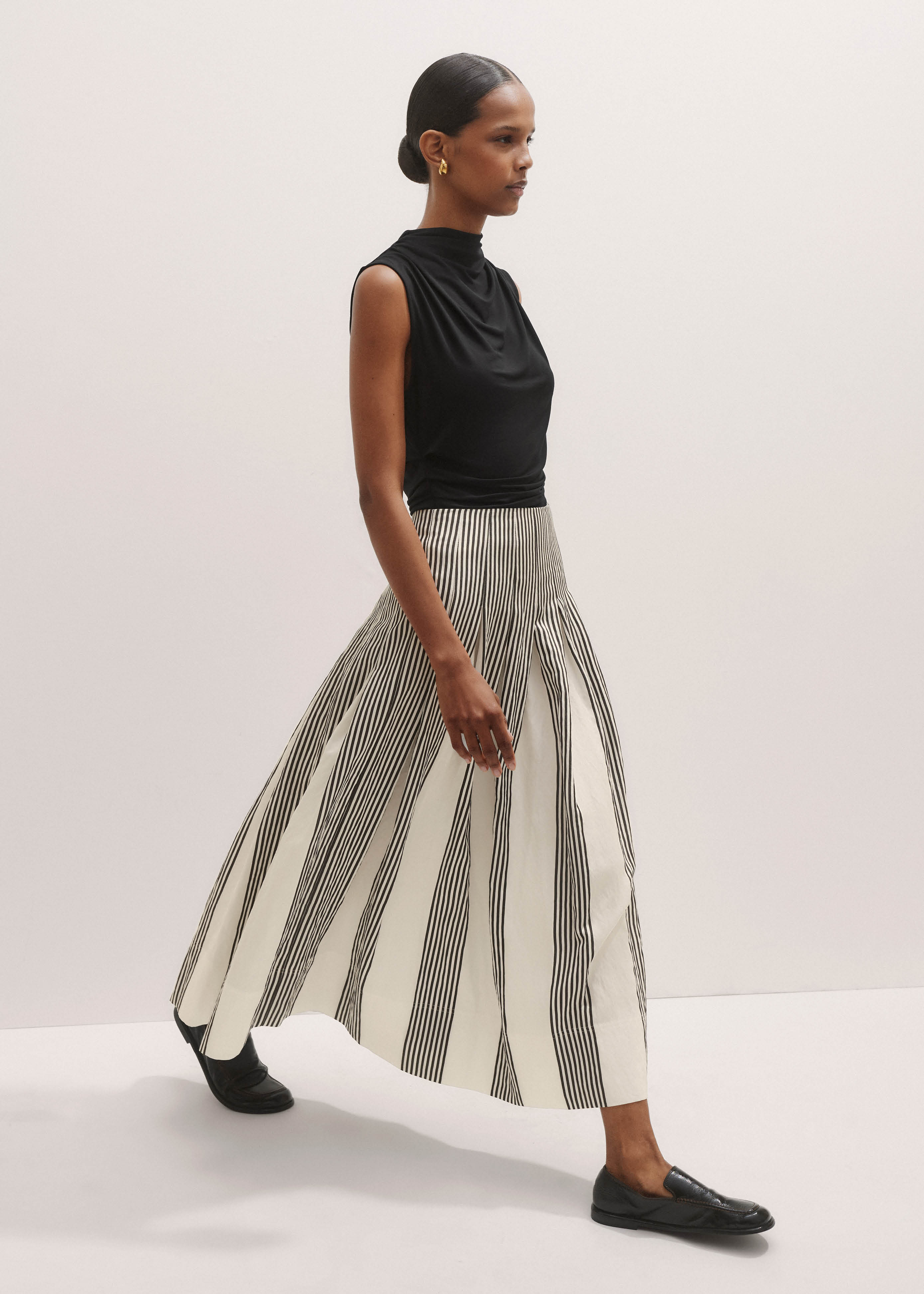 【Anyone more】Soyou stripe pleated skirt 26698_469283b44b-