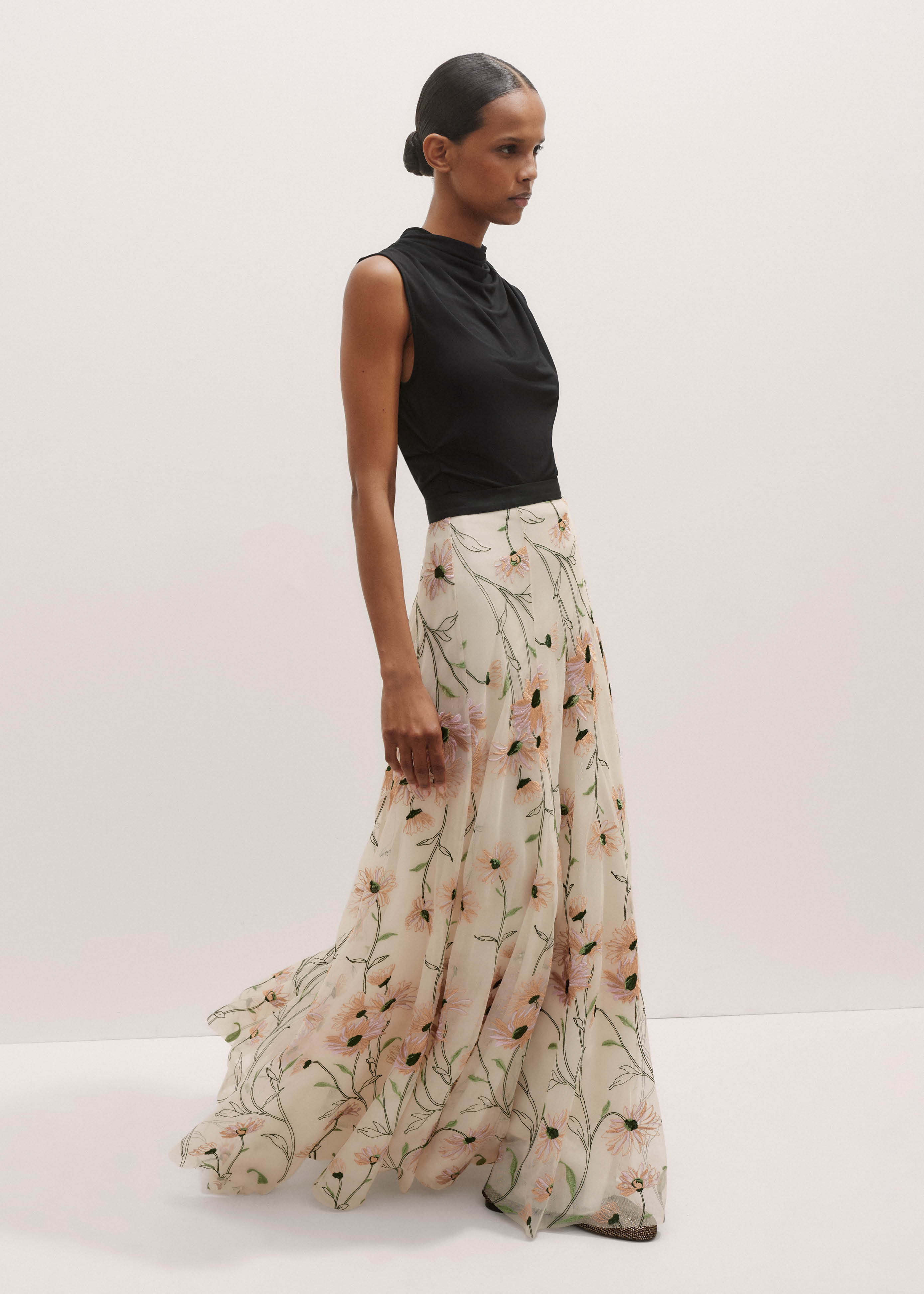 M me eme／Side ribbon tulle long skirt(eme10468) | All Item