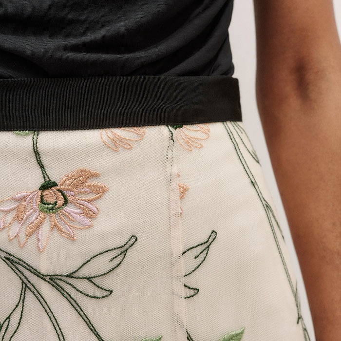 スカート Toteme Flower embroidered tulle long skirt Flower embroidered tulle long skirt - Toteme - Women