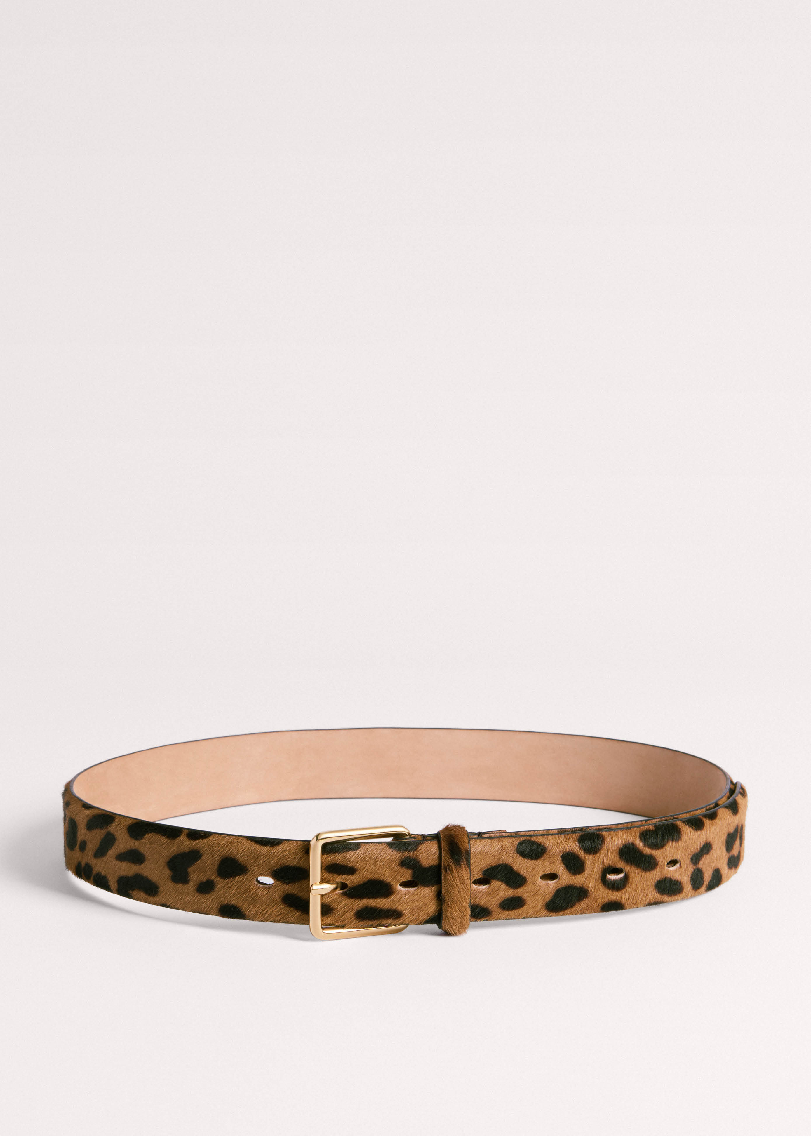 Women's Brown Leopard Print Classic Belt ME+EM