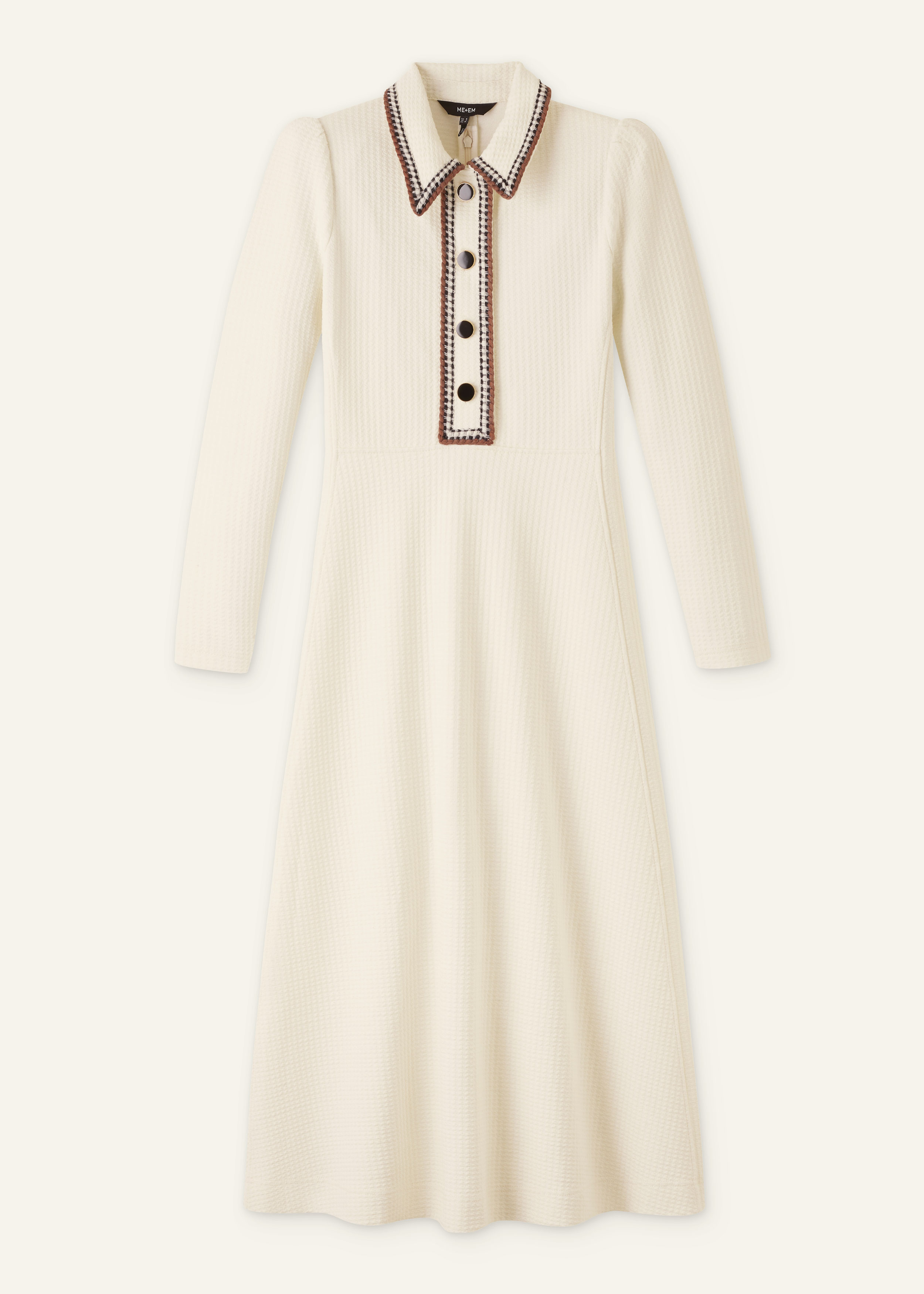 slim fit dress slacks Reve Crochet Flare Sleeve Maxi Dress in Ivory main image 0
