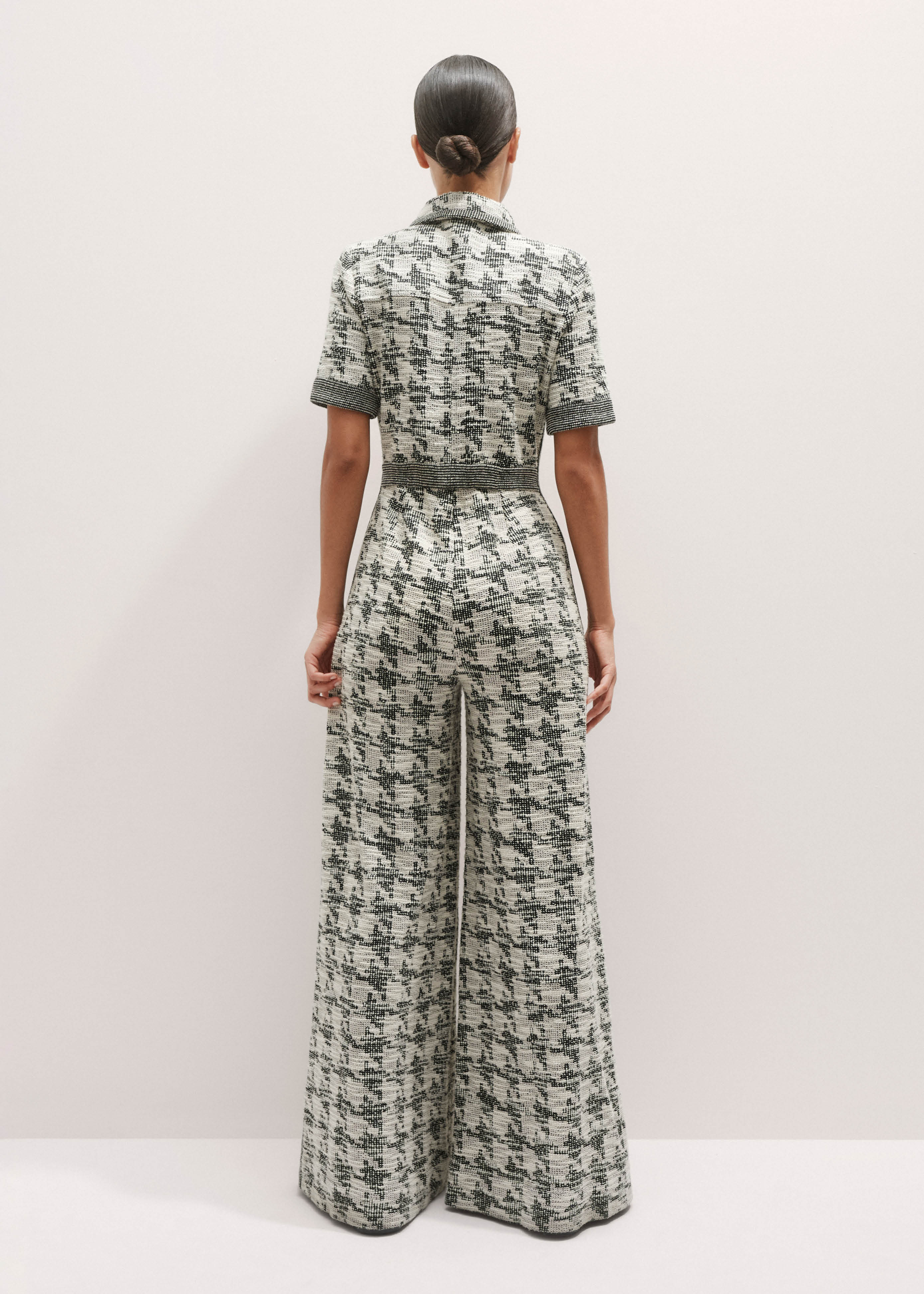 Women's Black Travel Tweed Jumpsuit | ME+EM