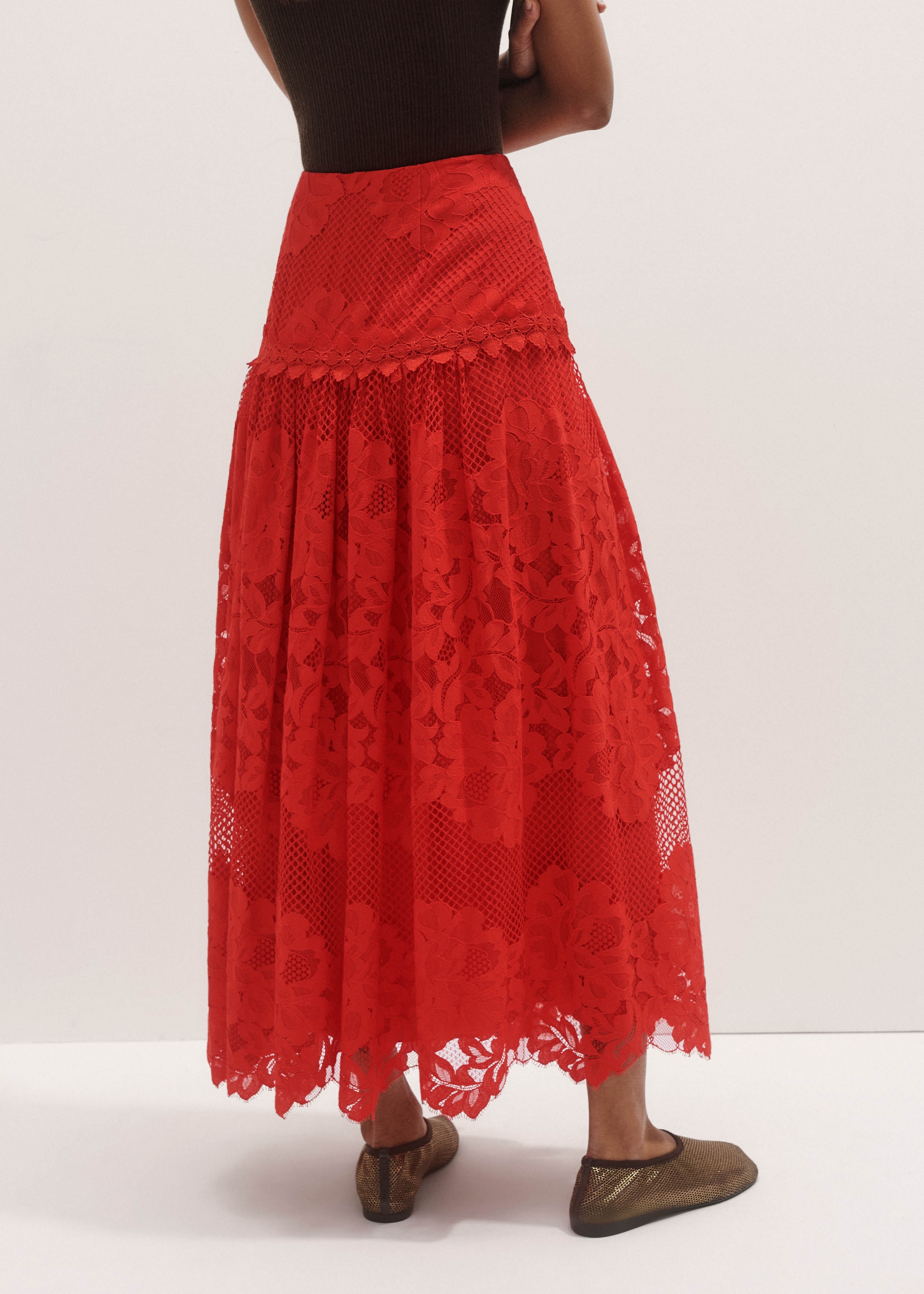 POPPY あさぎーにょ　Lace draped wrap skirt Lace draped wrap skirt – POPPY