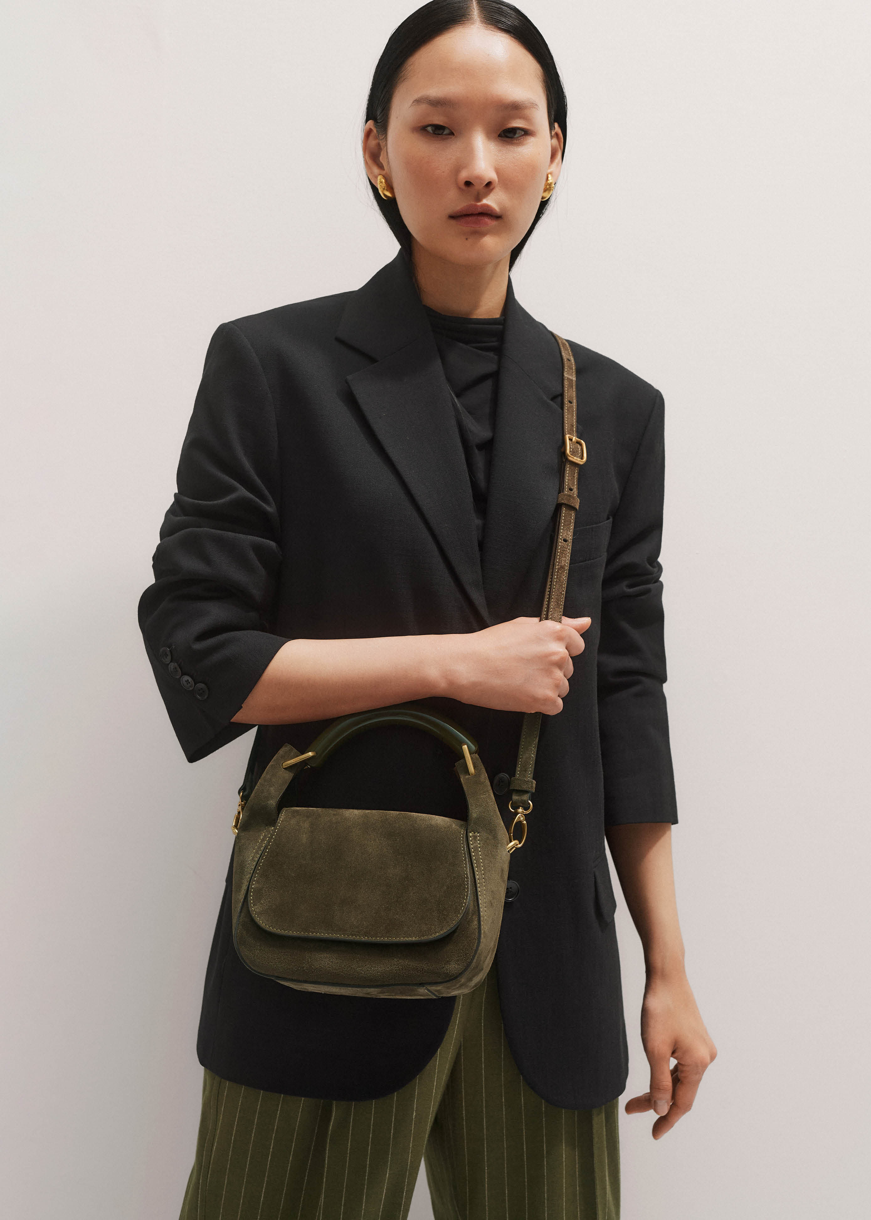 Women's Green Mini Resin Handle Bag ME+EM