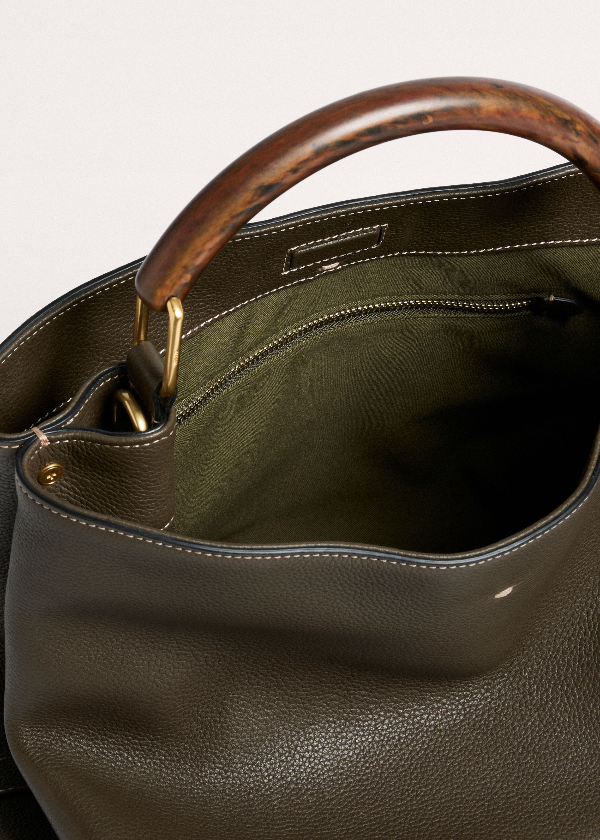 Women's Olive Soft Constructed Day Bag | ME+EM
