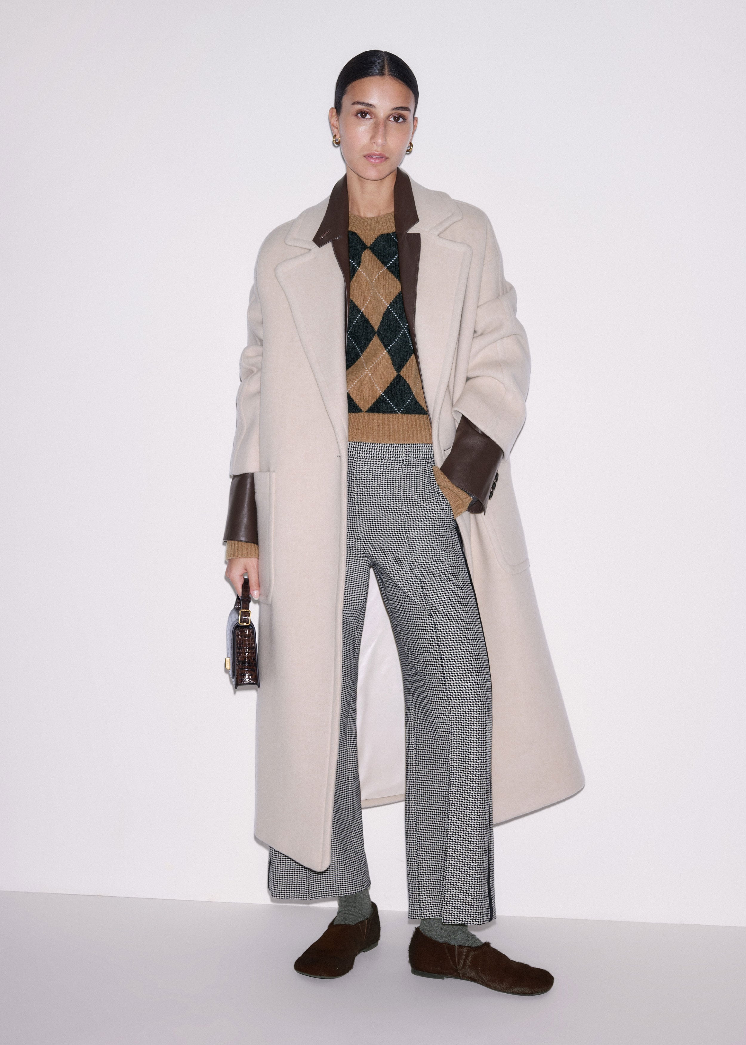 Women's Oatmeal Cocoon Coat + Belt | ME+EM