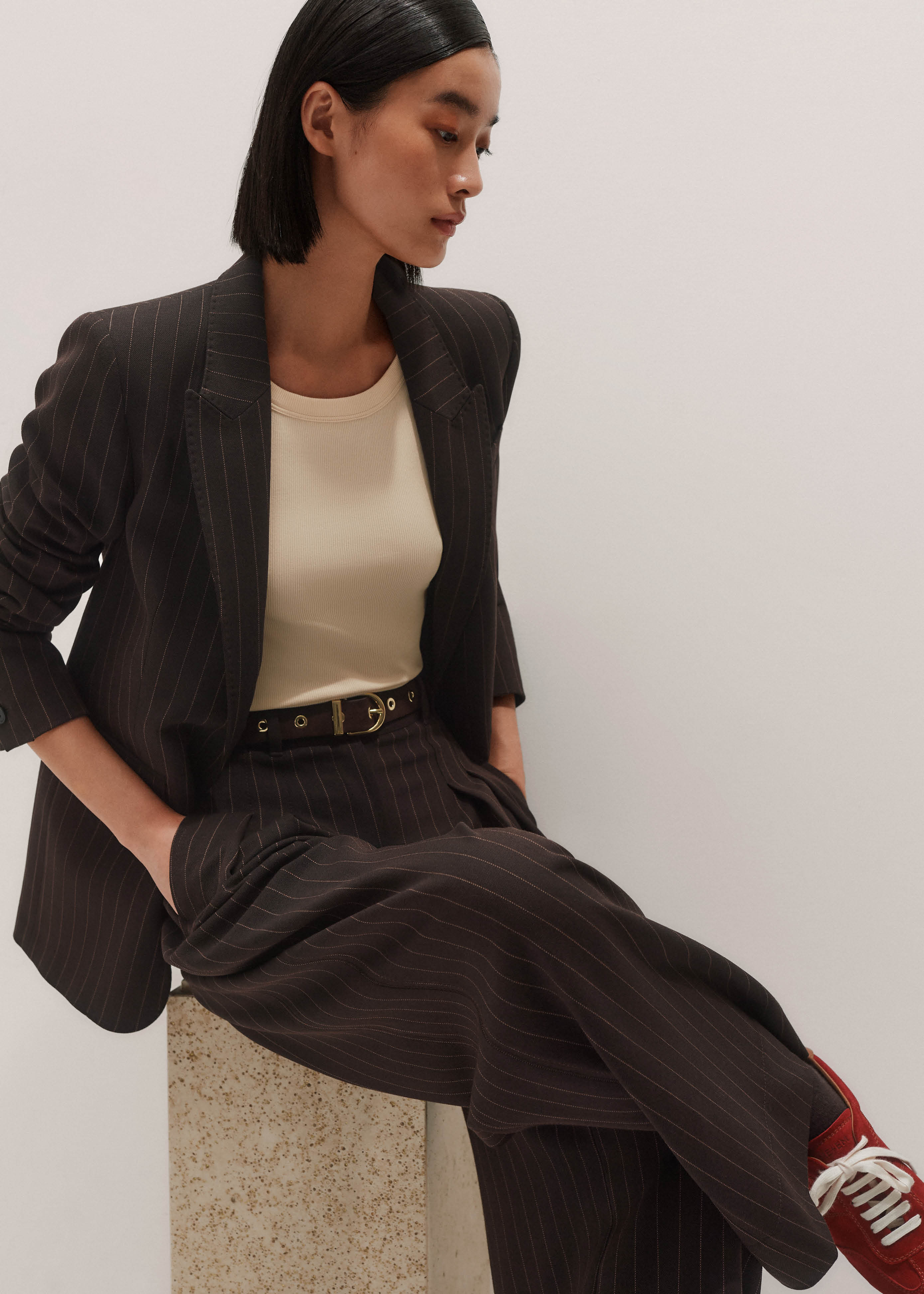 Sharp Shoulder Blazer