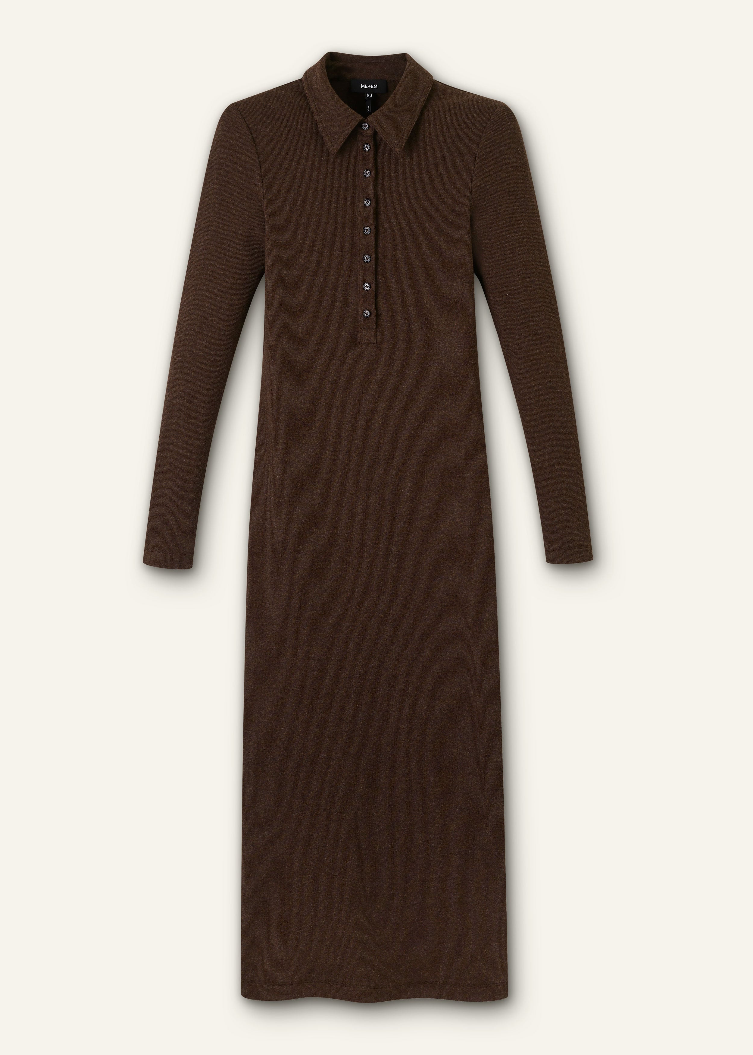 brown long shirt dress Mikaila Asymmetric Shirt Dress - Dark Chocolate