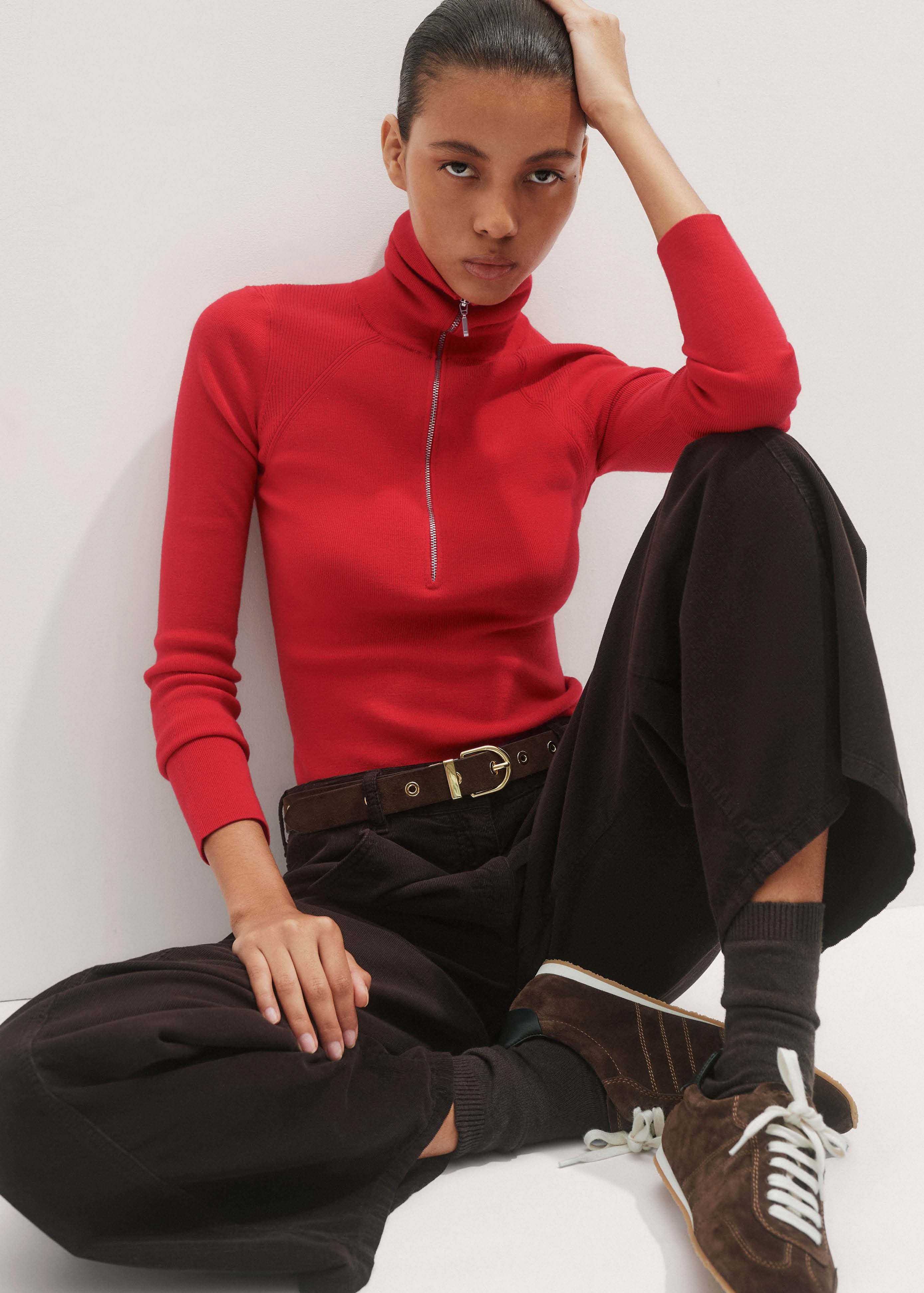 Half Zipper Jumper Dress