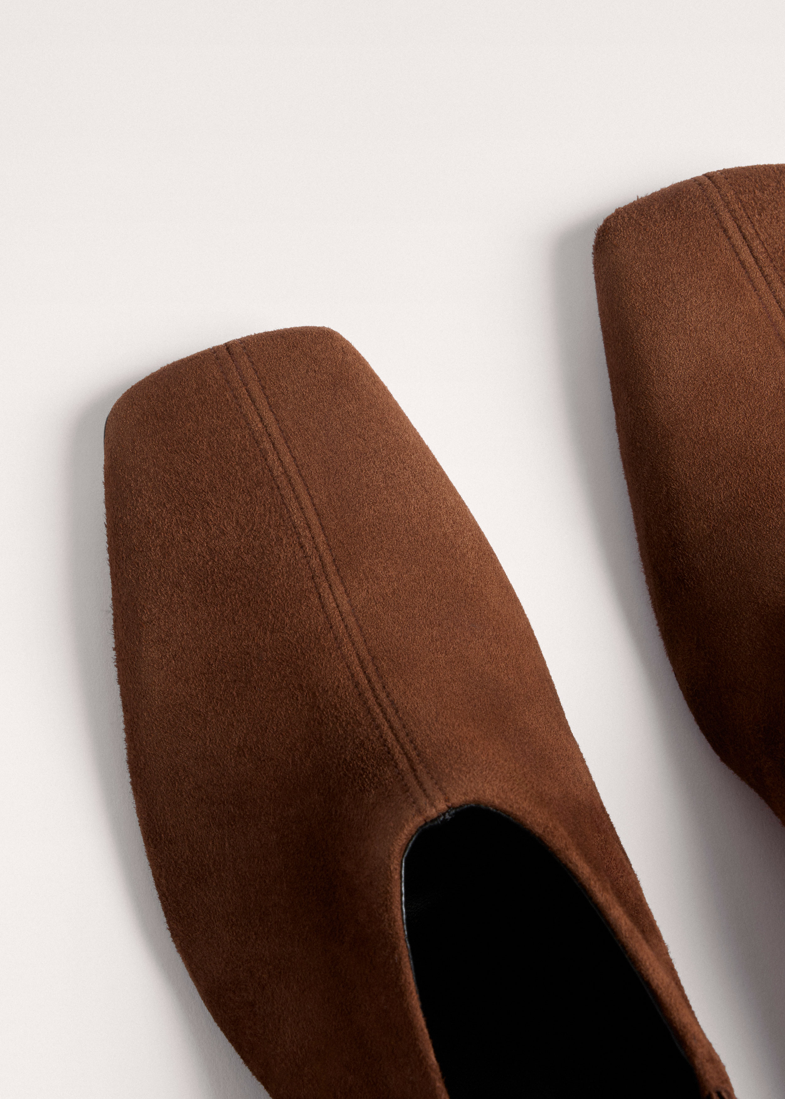 Escarpins Femme SRO Marron Daim Et Cuir - Taille 11M, Talon Bloc, Occasion Bon état