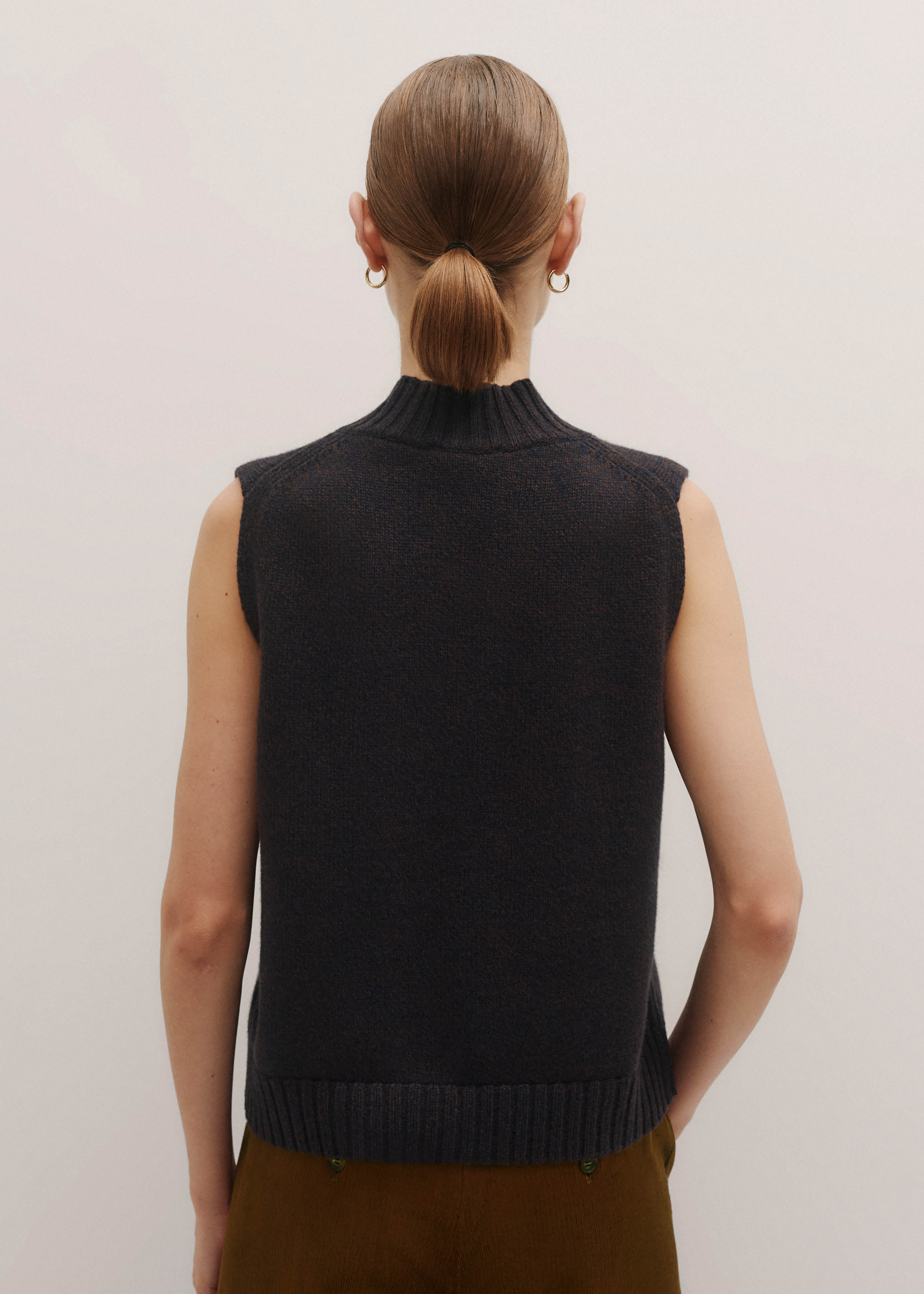 CULLNI◇Turtleneck Military Knit Vest/ニットベスト(厚手)/FREE 
