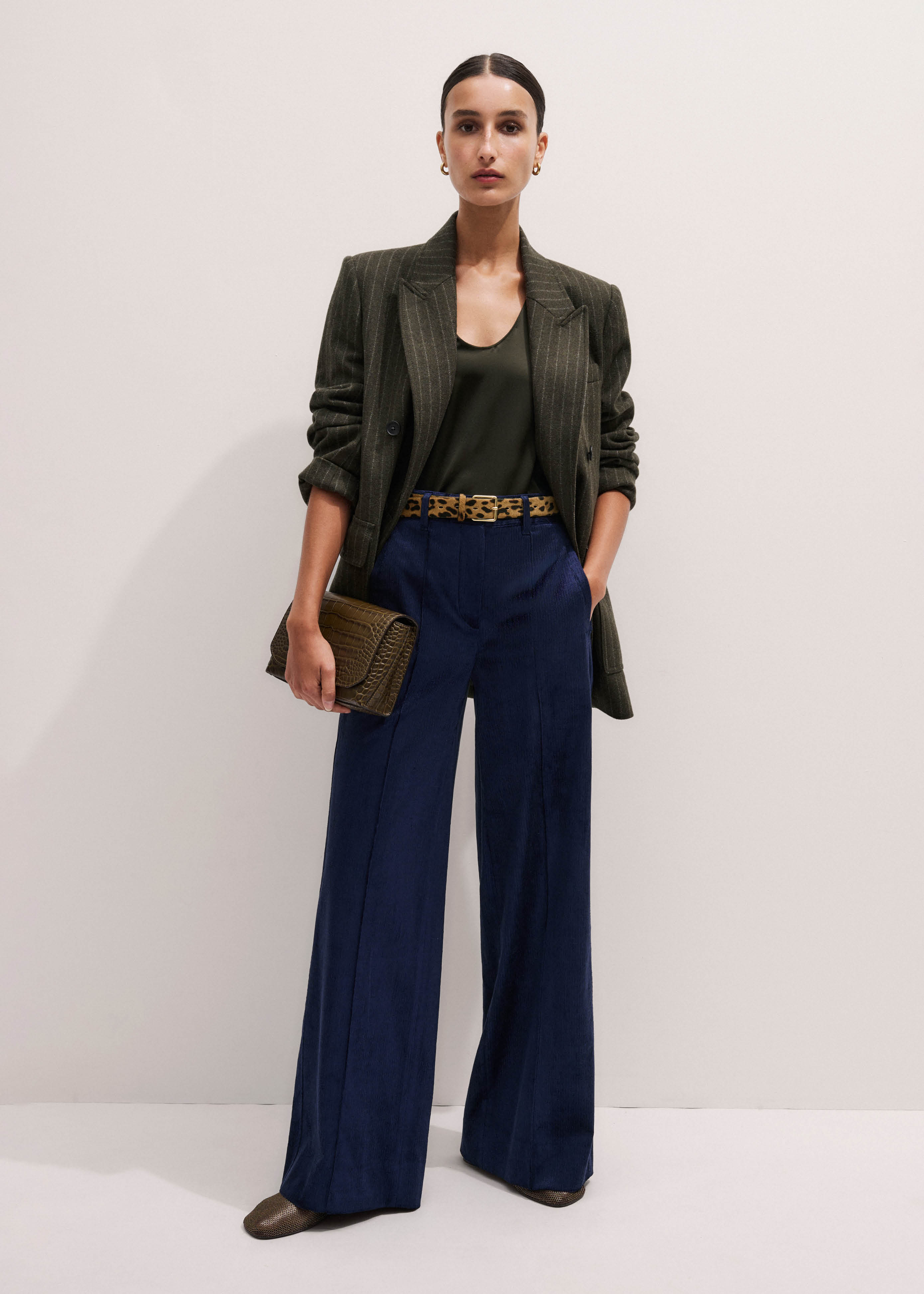 Blue Georgette Pant Straight main image 1