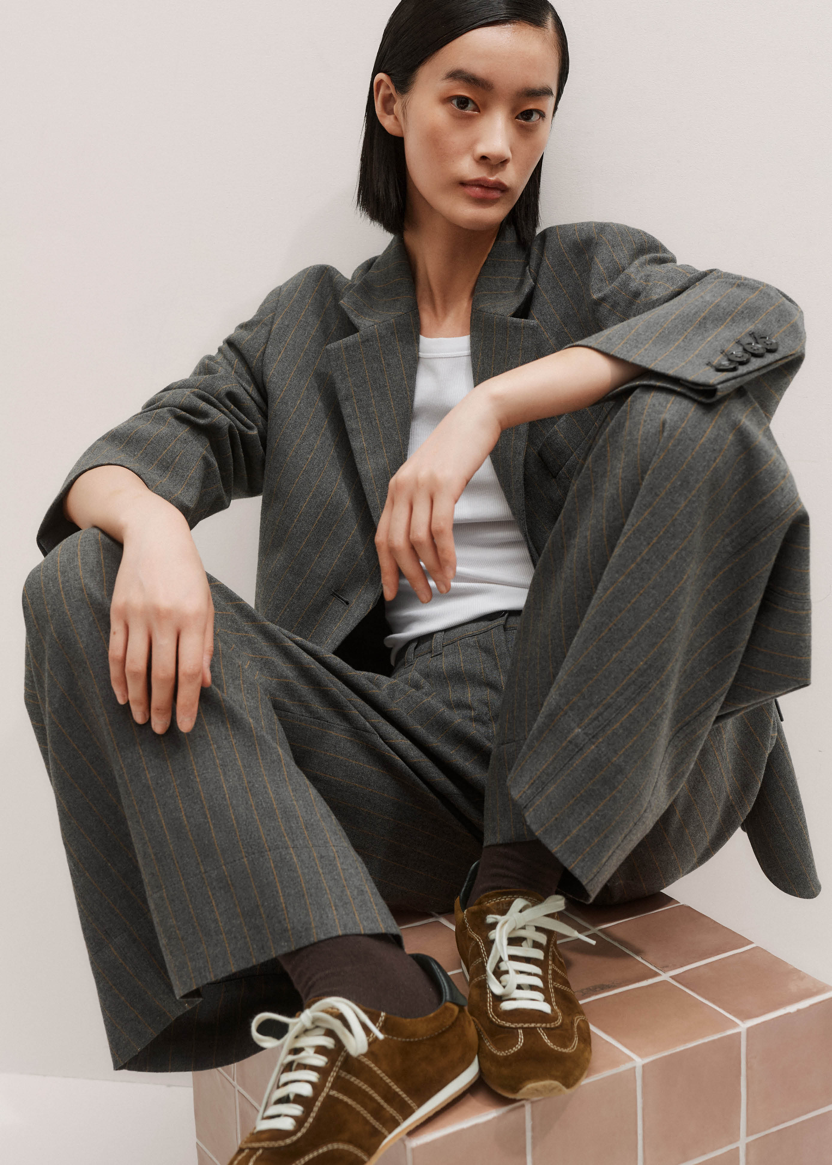 スーツ OVY W polyester pants W double polyester pants OVY アクションスラックス - メルカリ