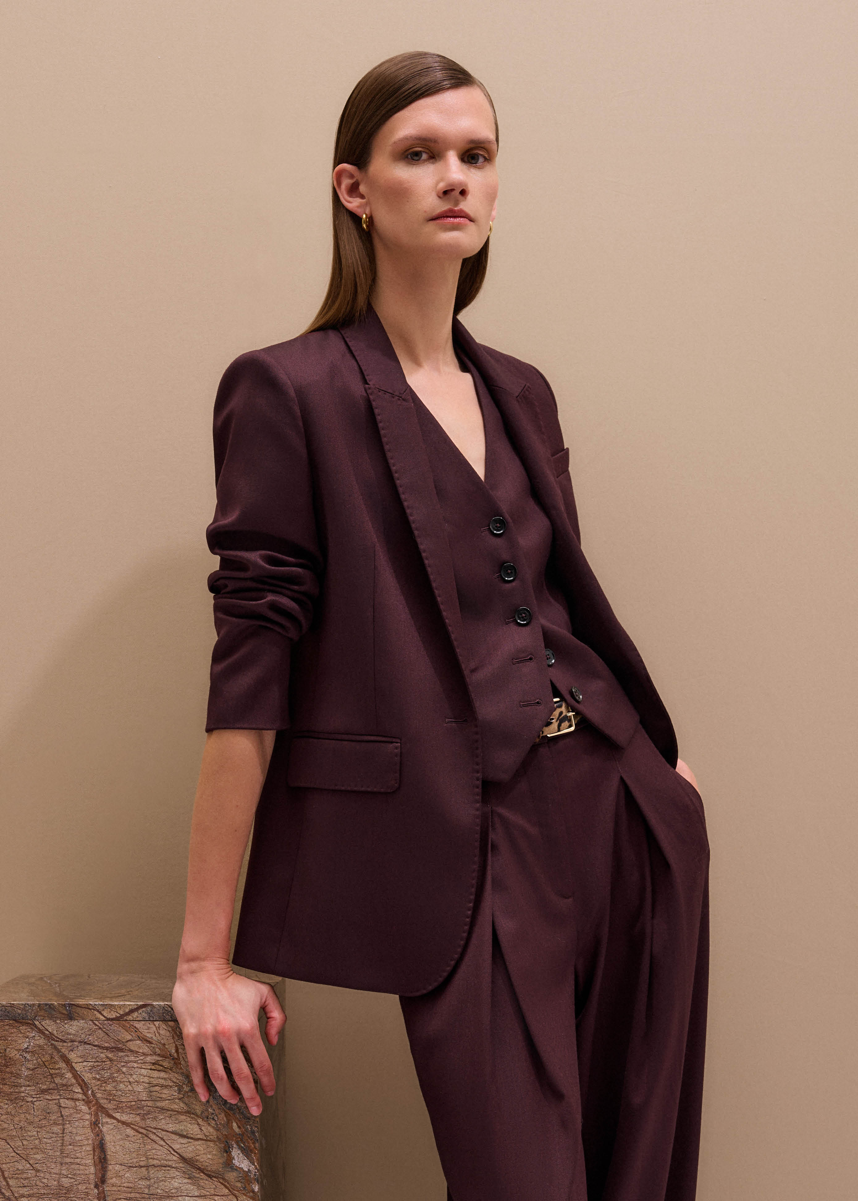 Sharp Shoulder Blazer