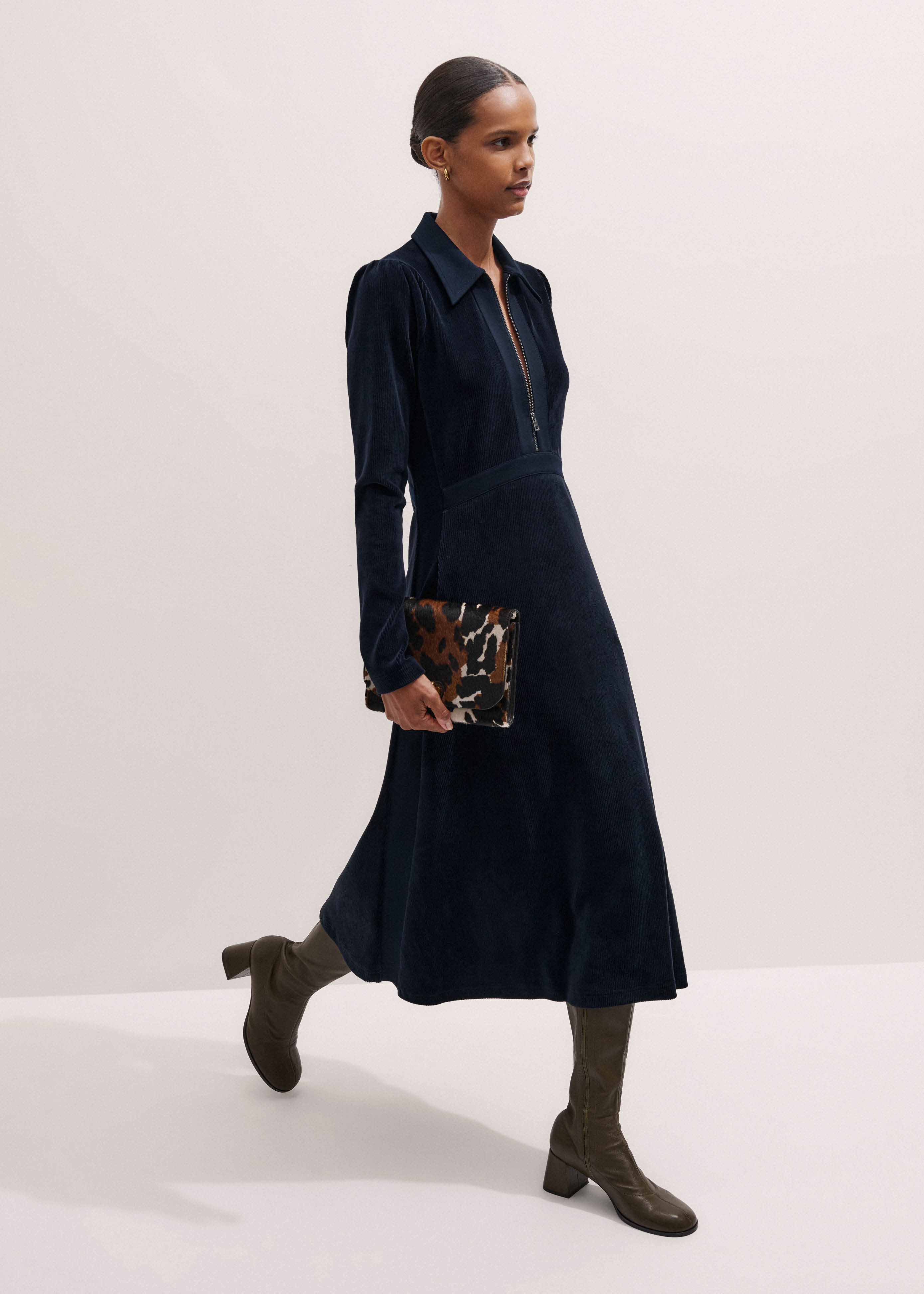 knee length dresses for ladies Spencer Ponte Knit Midi Dress  The Main Street Exchange