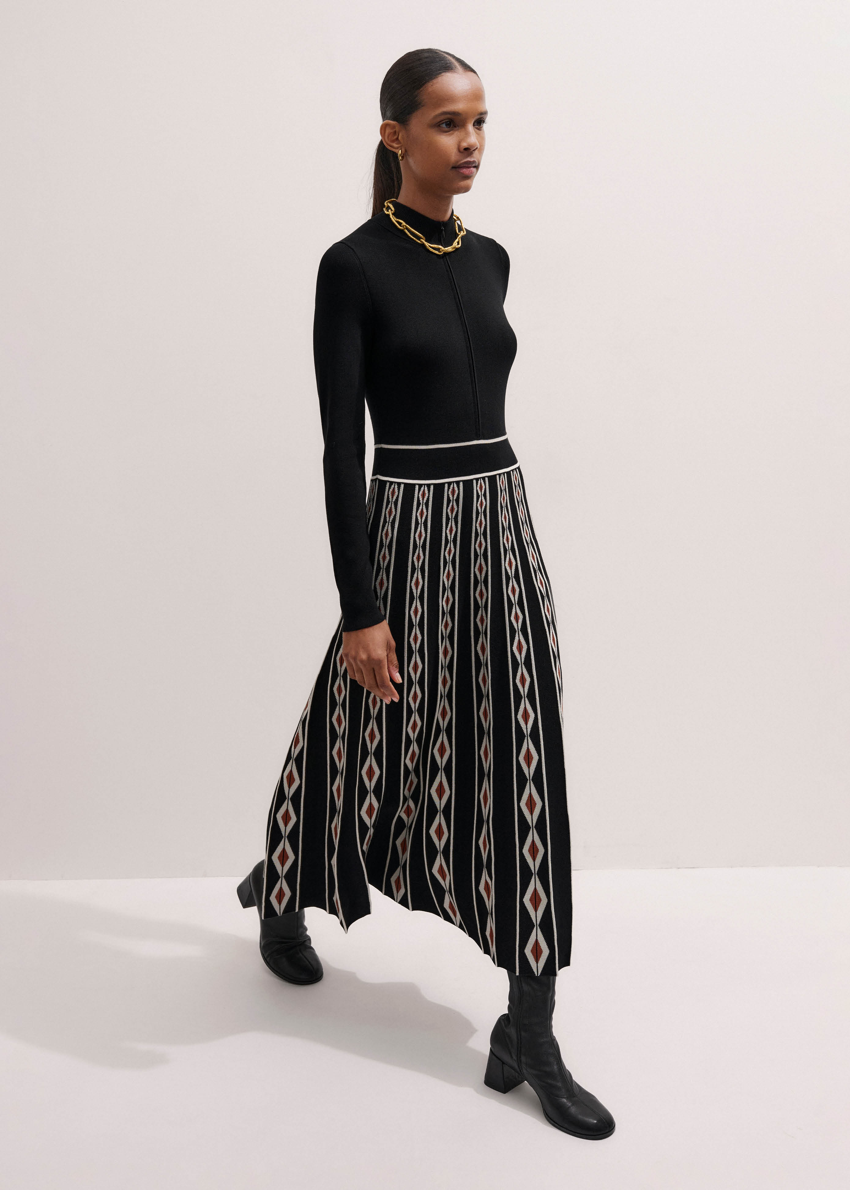 美品 un3d. WAIST TUCK HALF KNIT ブラック 0400020477644_BLACK?wid=600&