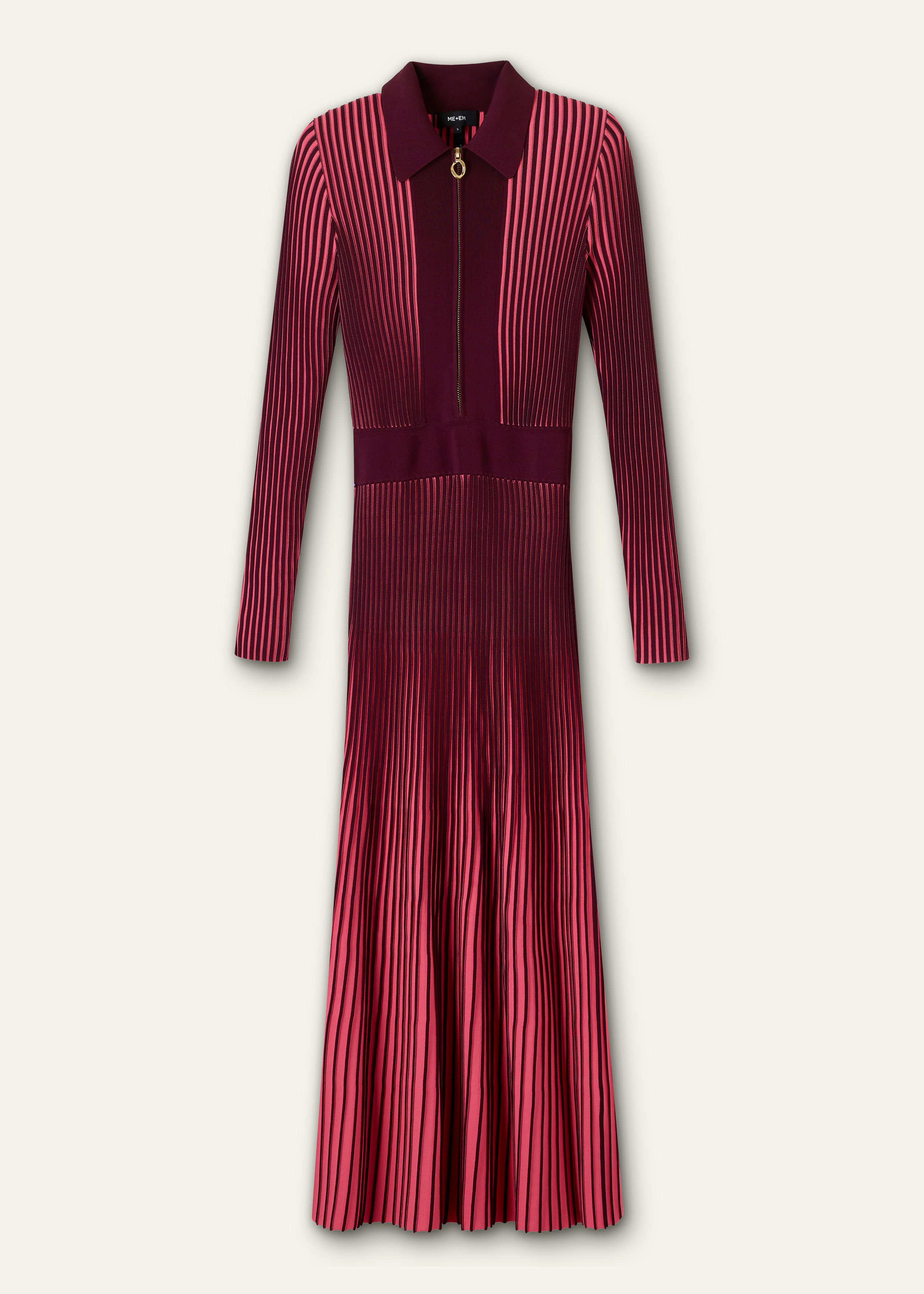 Women's Burgundy Twisted Ribbon Ultra-Fluid Maxi Dress | ME+EM