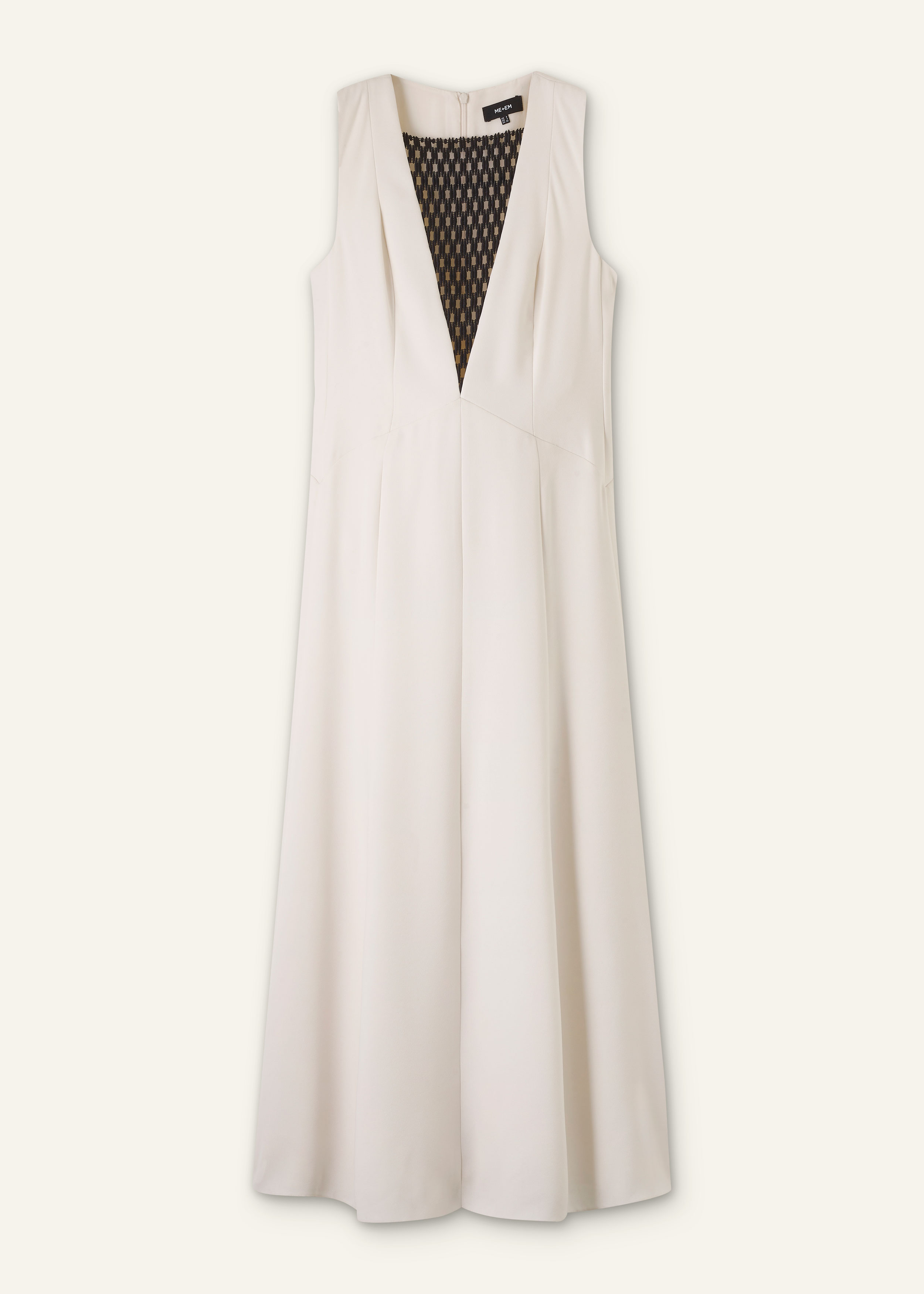 ME+EM Lace Insert Maxi Dress - Light Cream