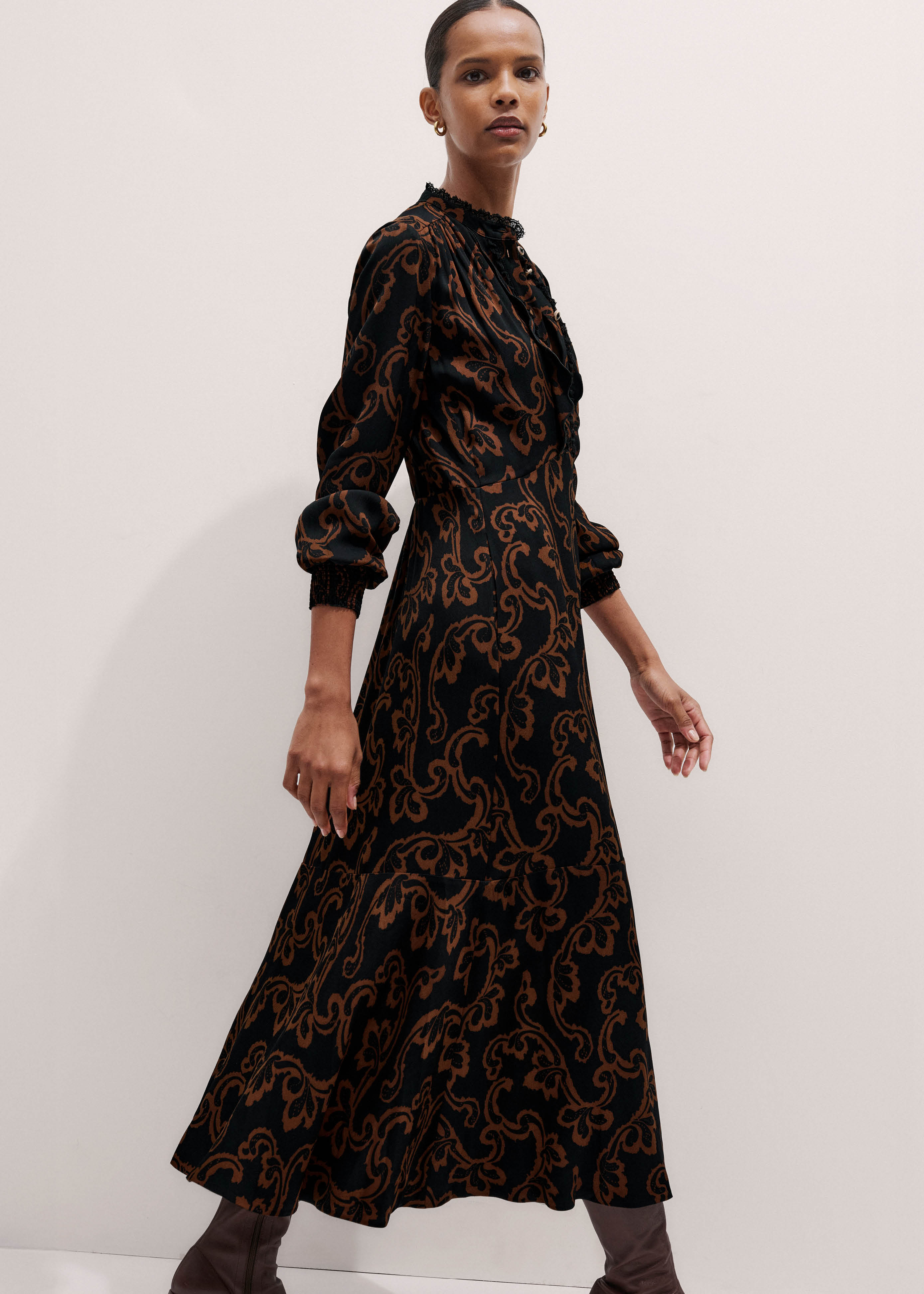 chinese dress ladies Black And Purple Maxi Dress With Multi Color Bottom – Saved by the Dress main image 0