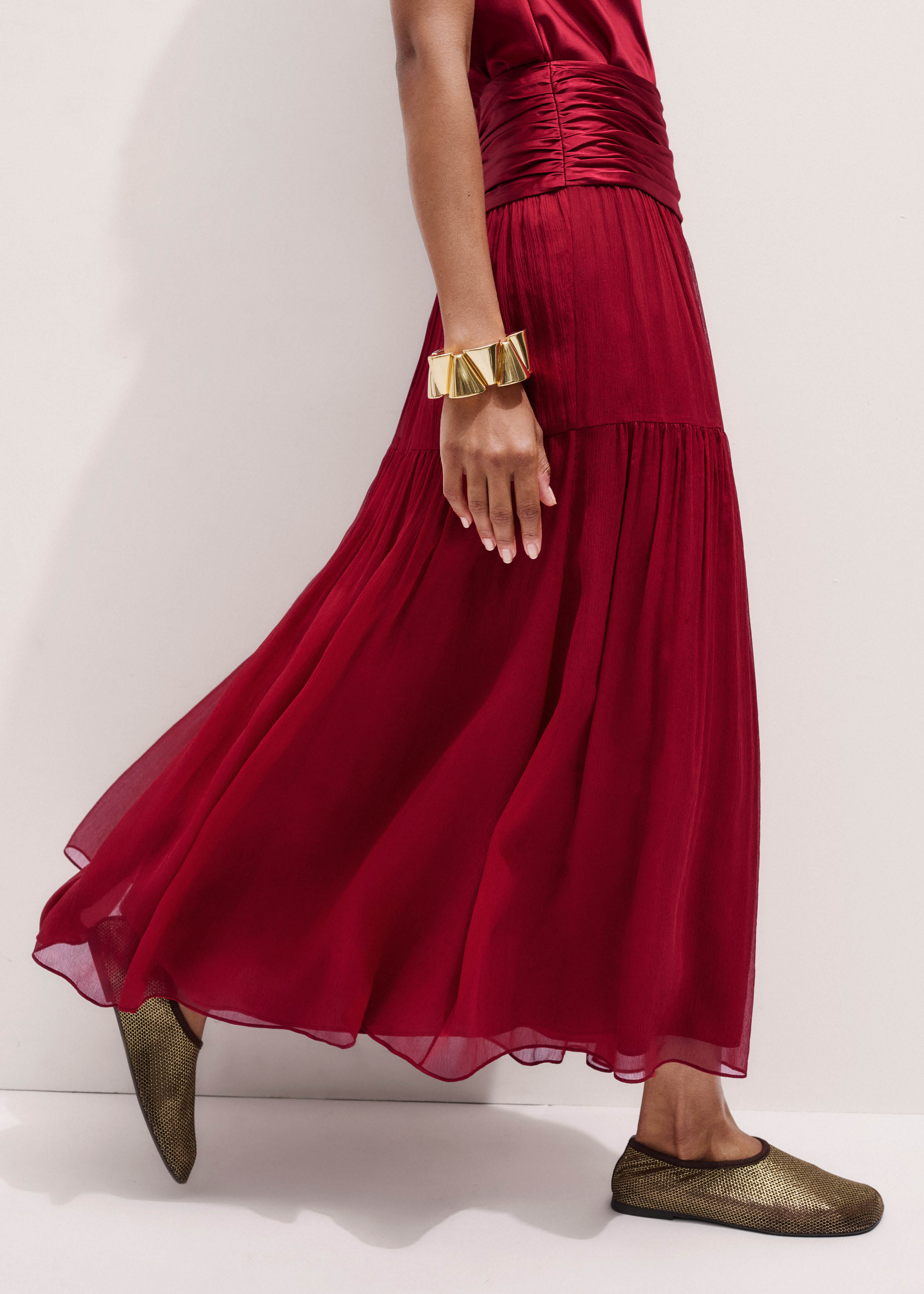Crinkle Maxi Skirt