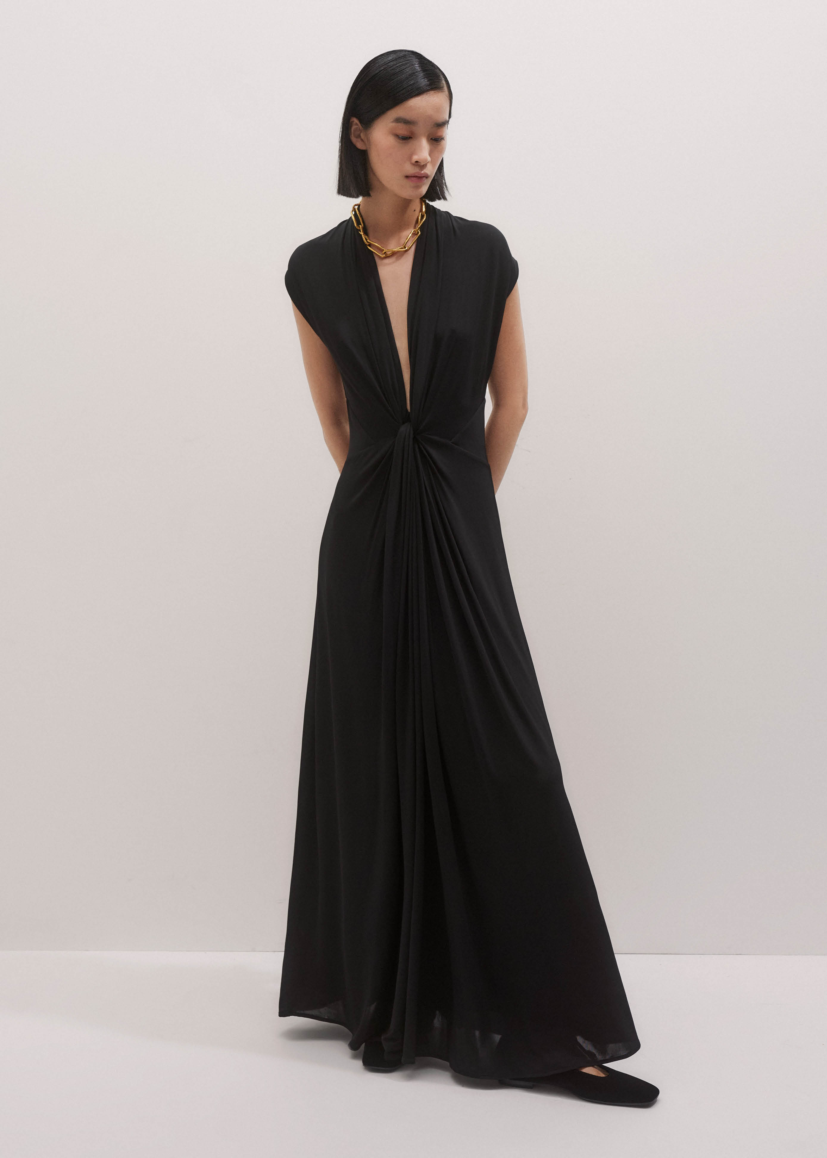 Twist Front Maxi Dress