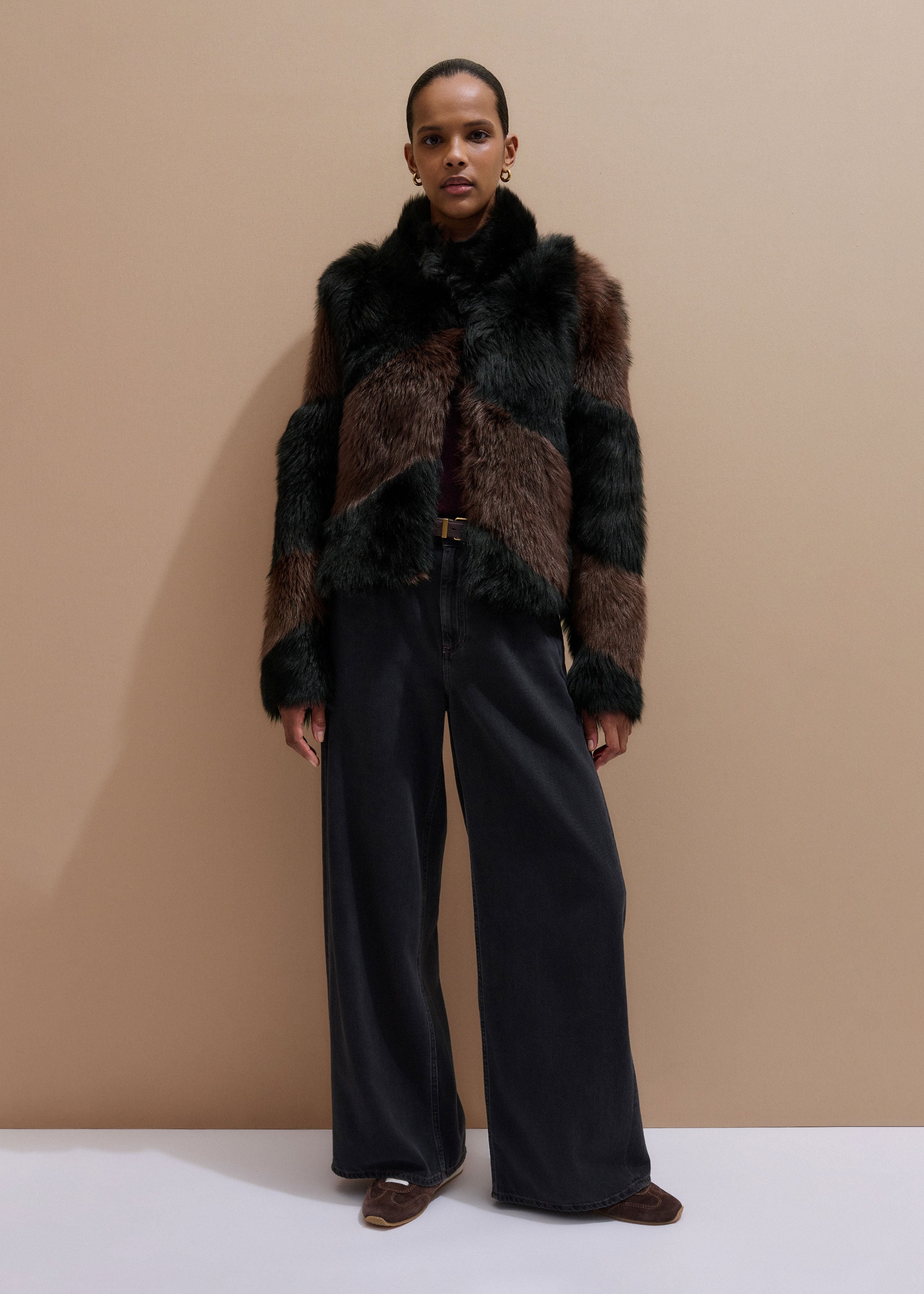M me eme 2-way luxe faux fur coat