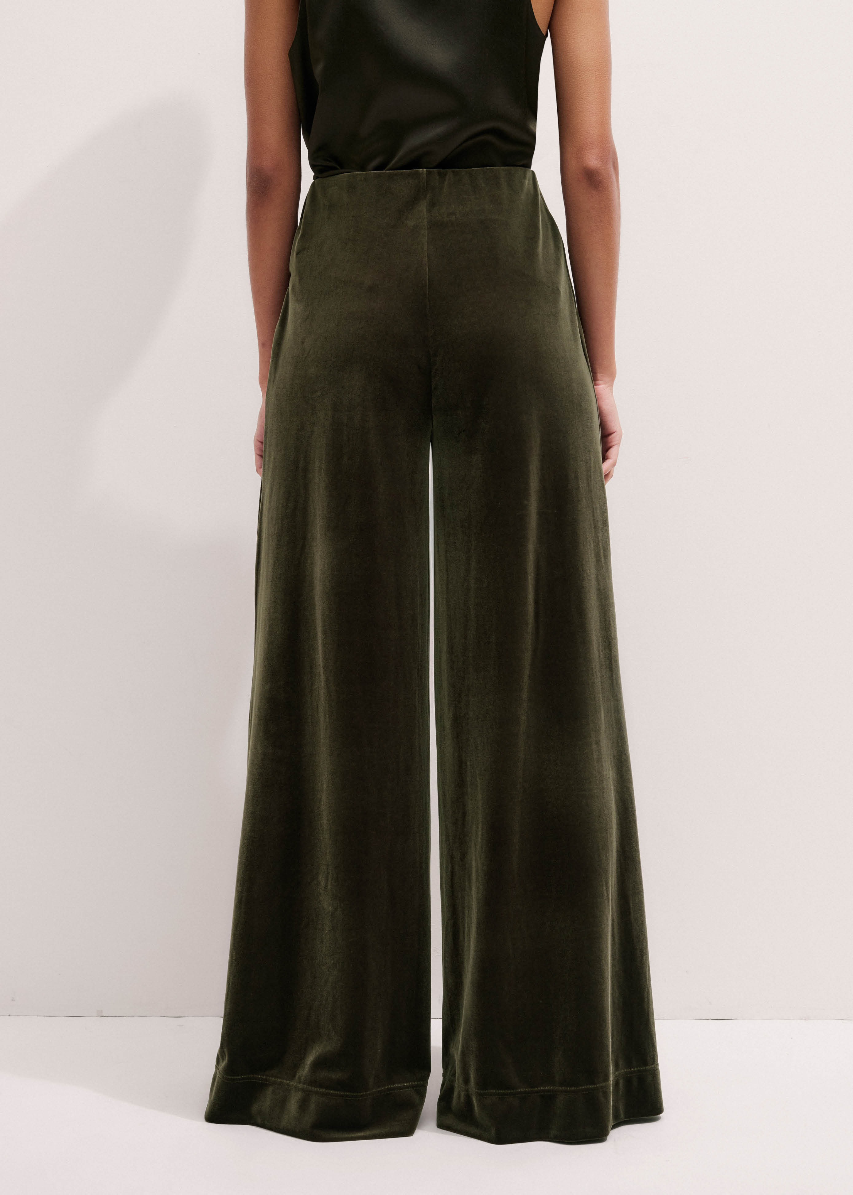 Women's Olive Green AM-PM Palazzo Pant | ME+EM