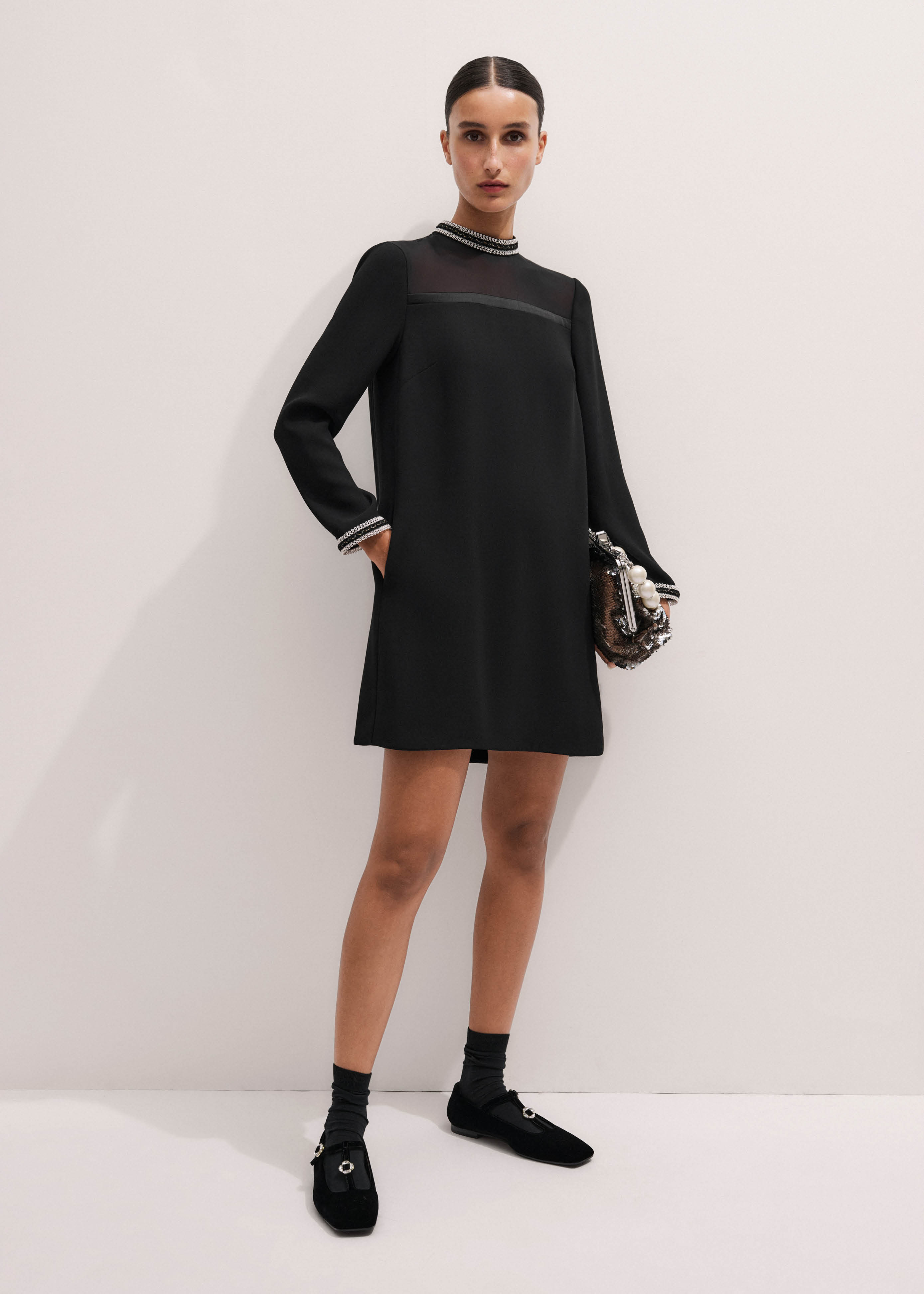 Braid Trim Shift Dress