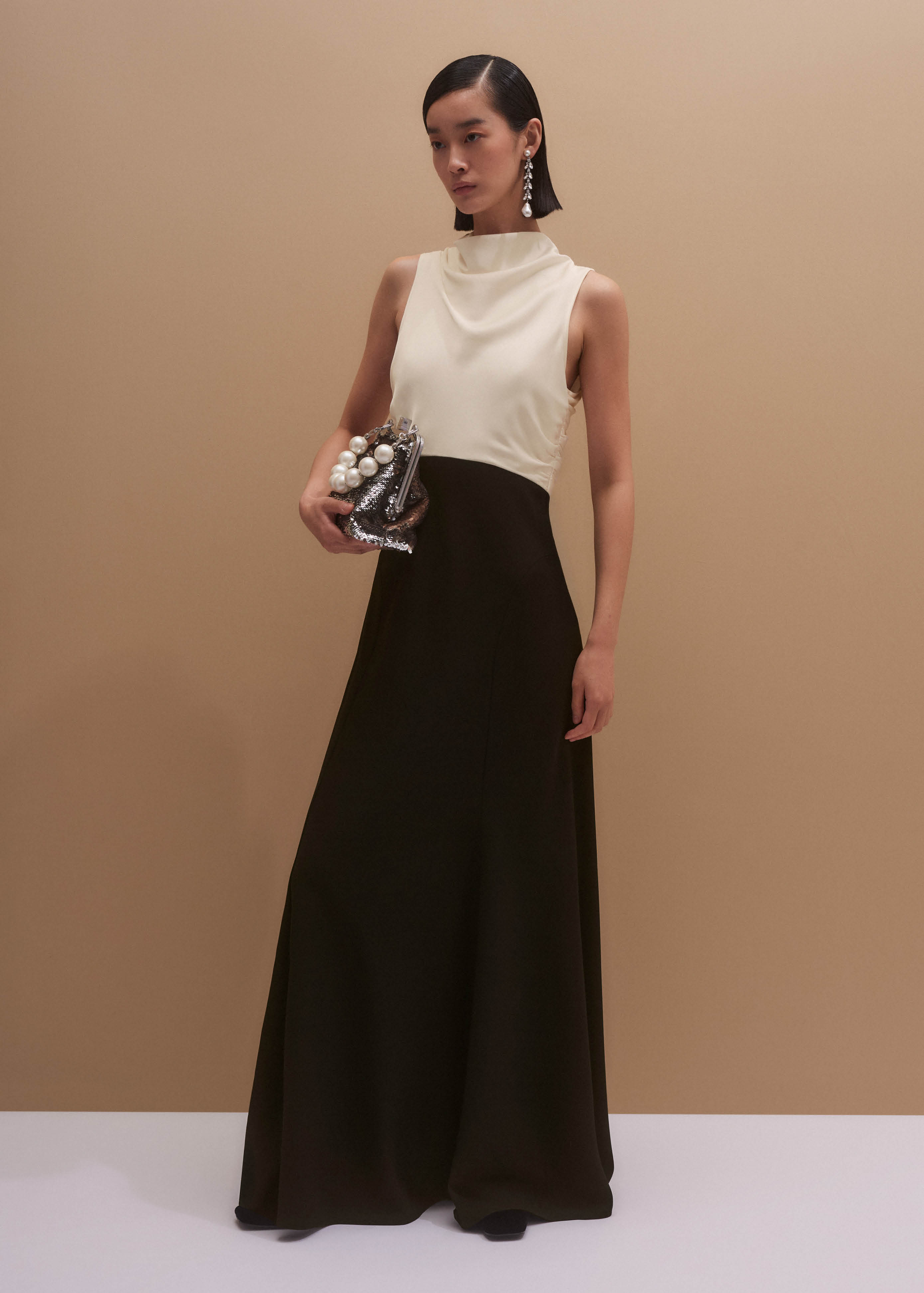 white christmas dresses Small 1960s Black & White Formal Dress – Style & Salvage main image 0