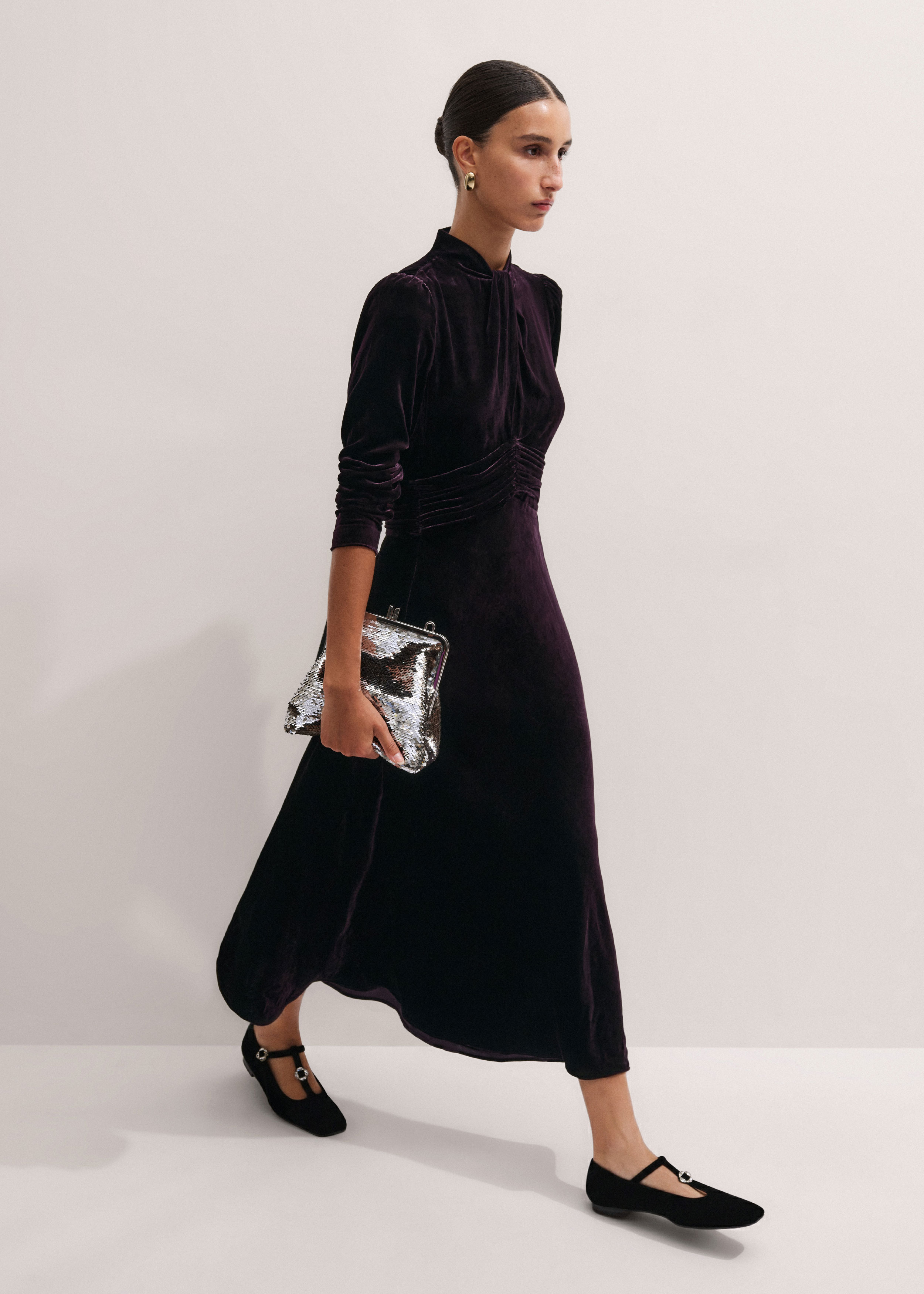 Twist Neck Maxi Dress