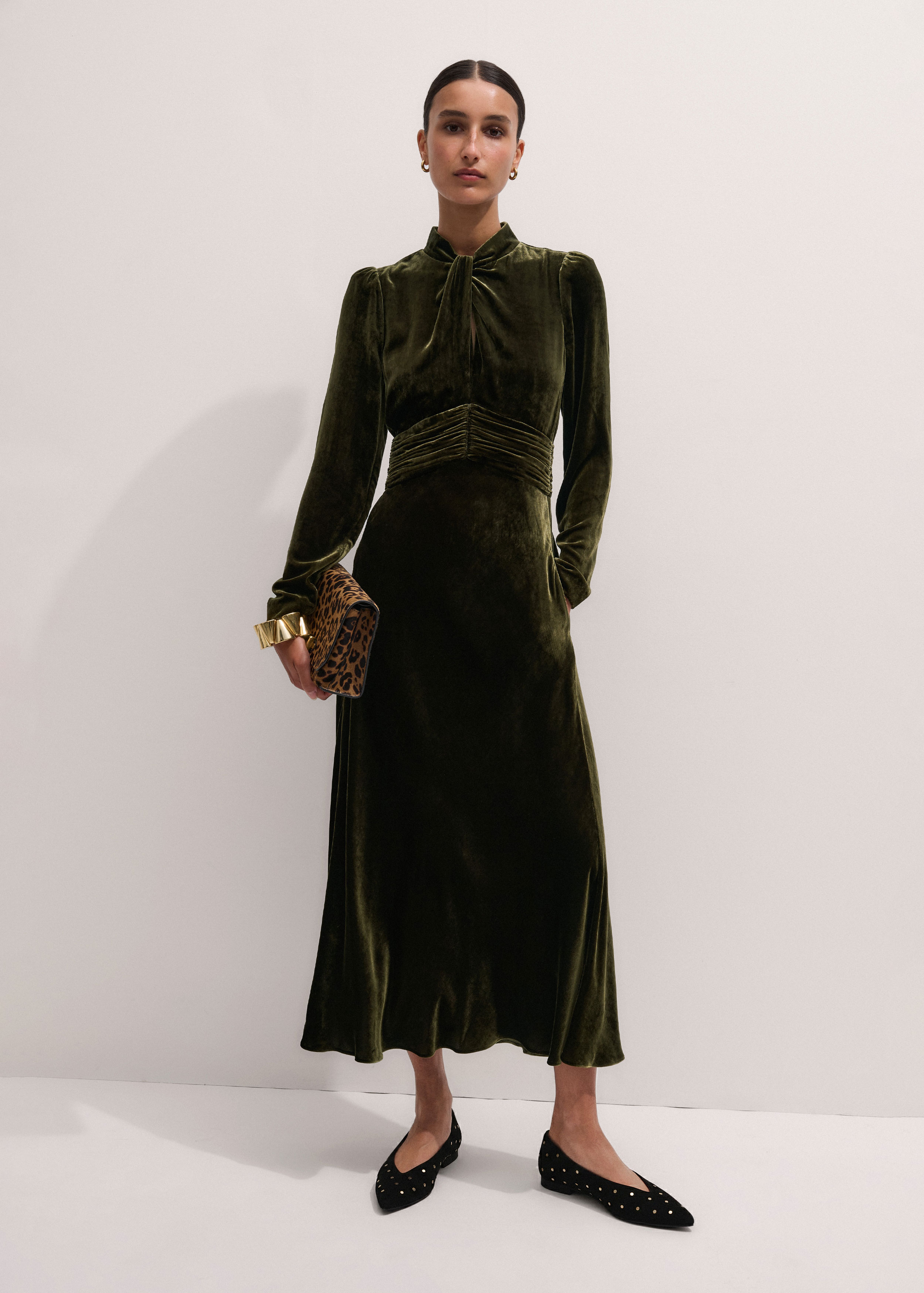 Twist Neck Maxi Dress