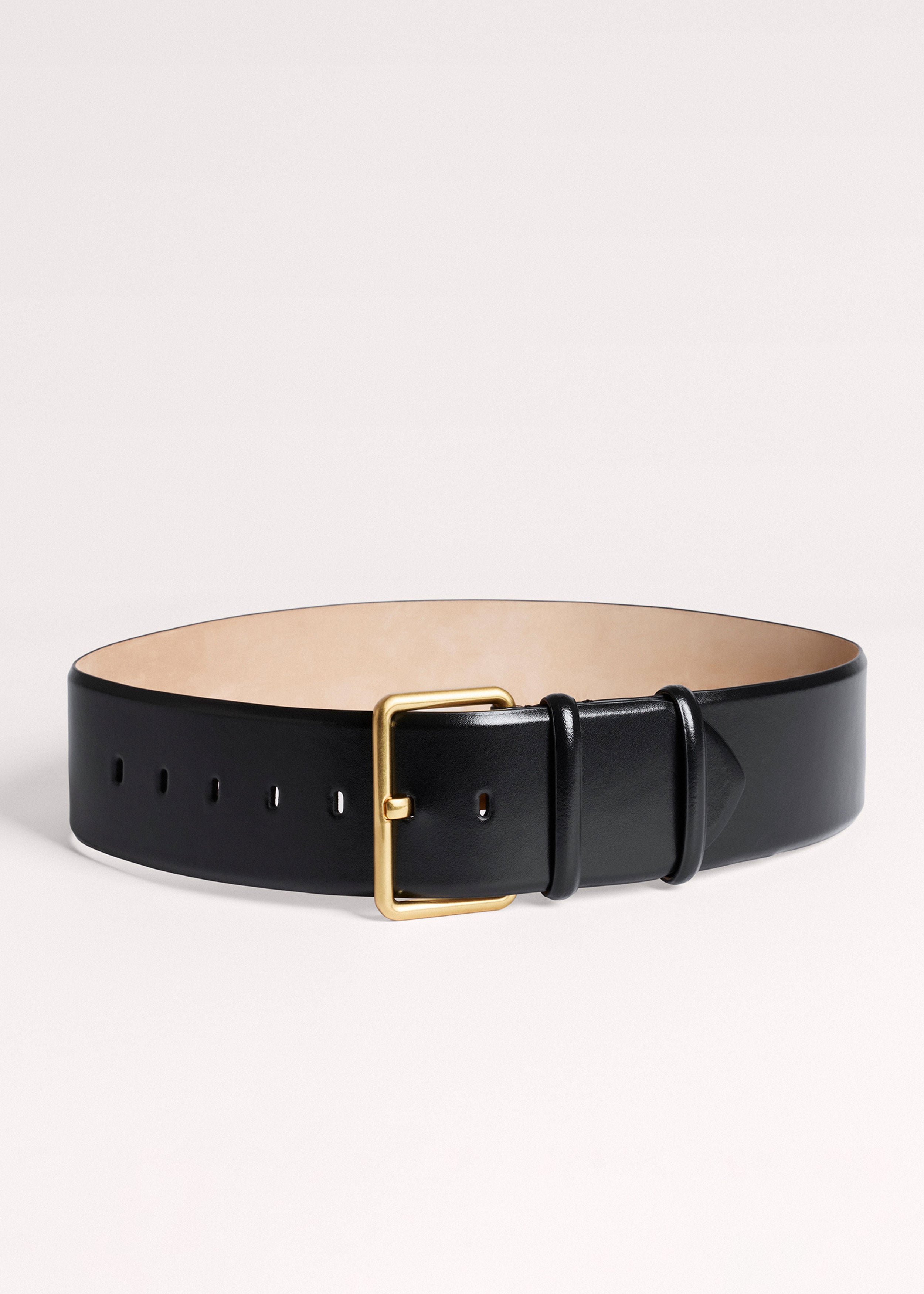 HANDCRAFTED Yellow and Black Wide Belt by me with leather edging Bell & Oak - Rambler Belt Black main image 4