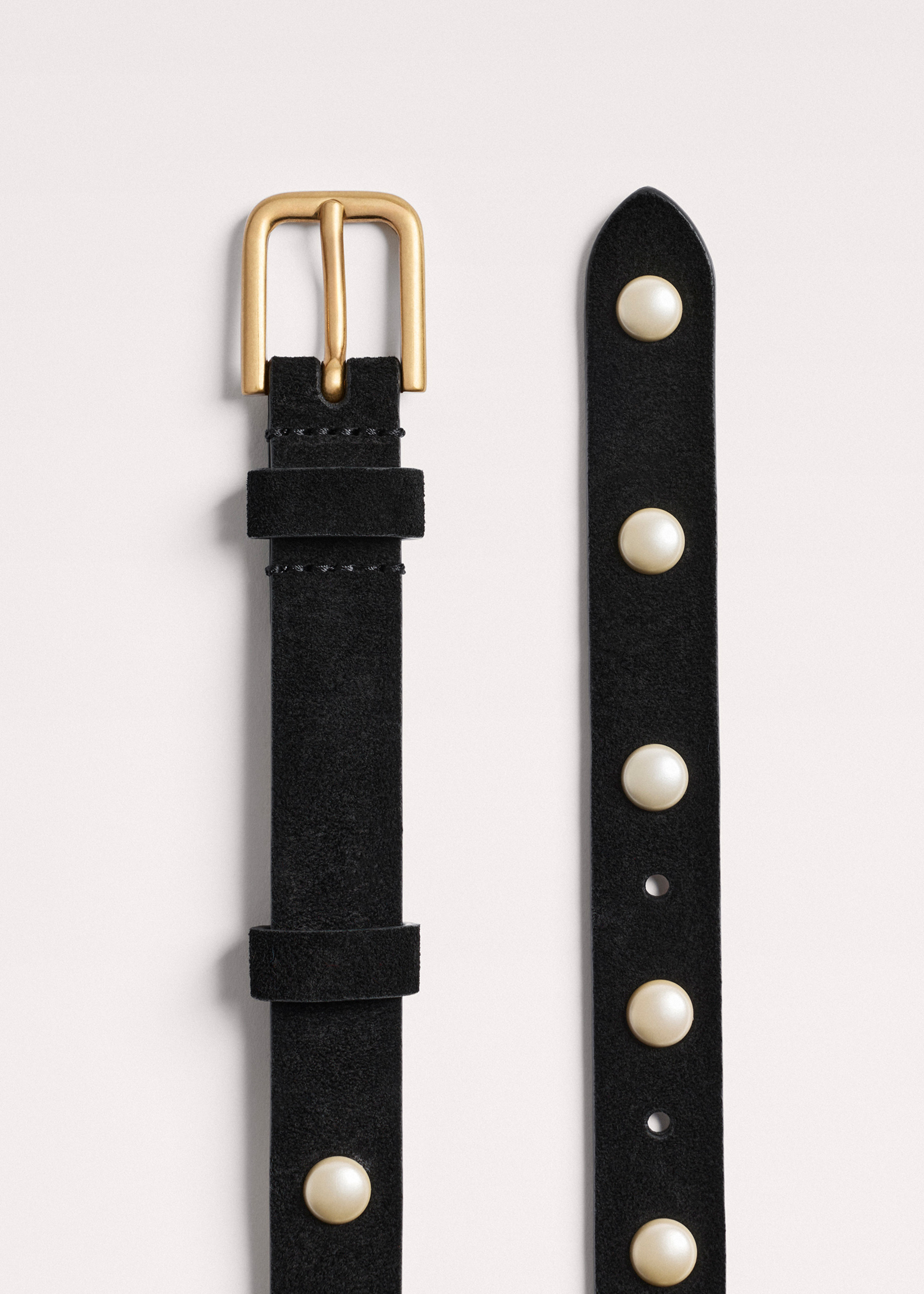 Faux Pearl Stud Belt