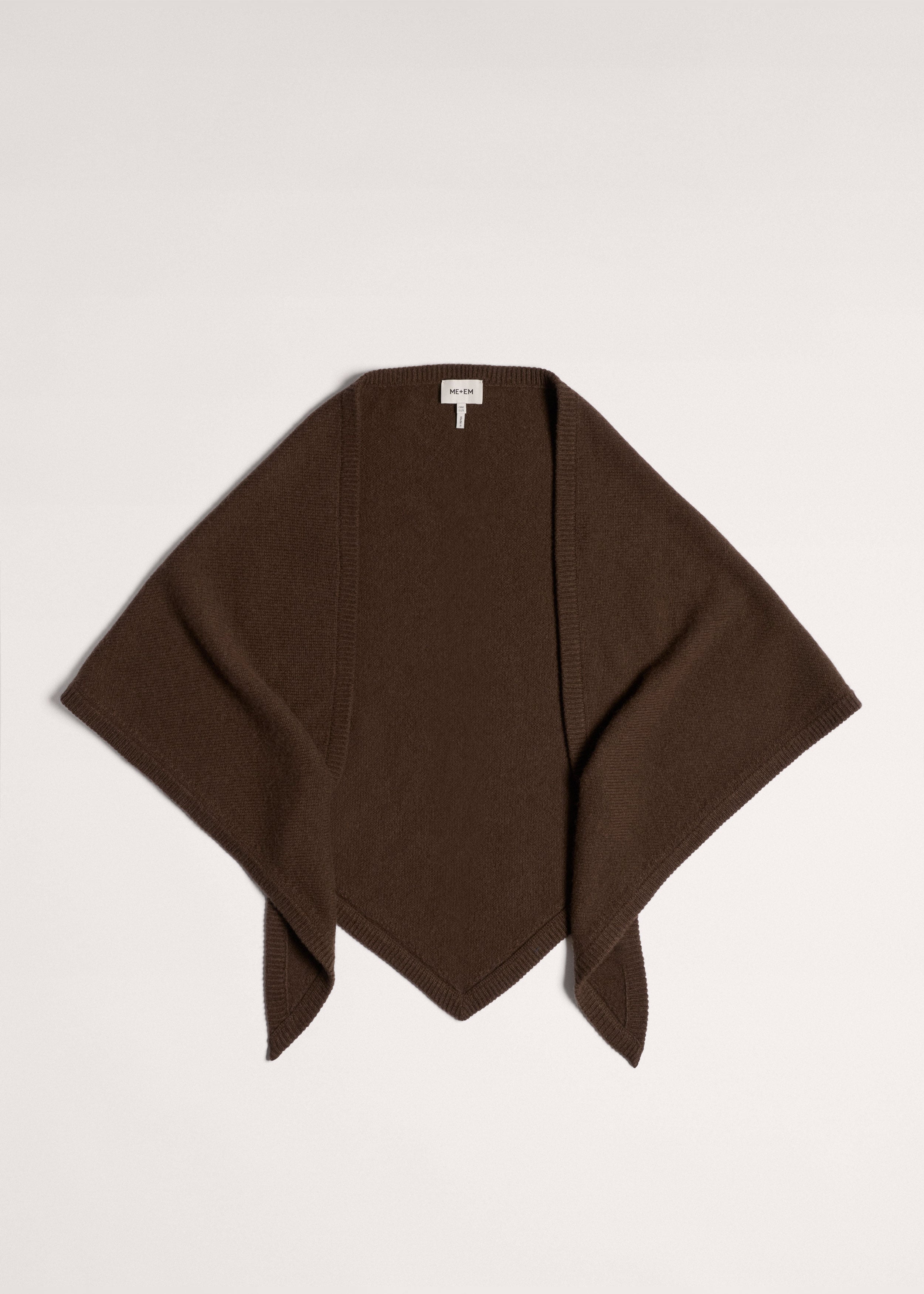 Women's Bronzed Brown Cashmere Triangle Knit Scarf | ME+EM