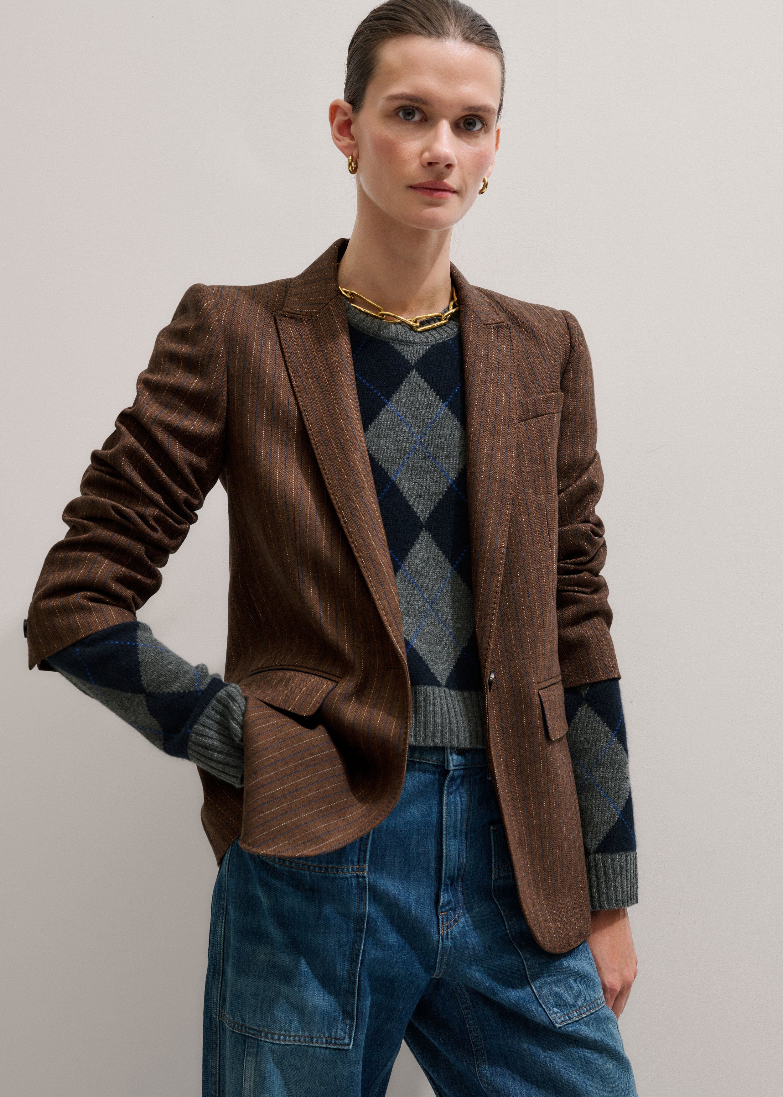 Sharp Shoulder Blazer