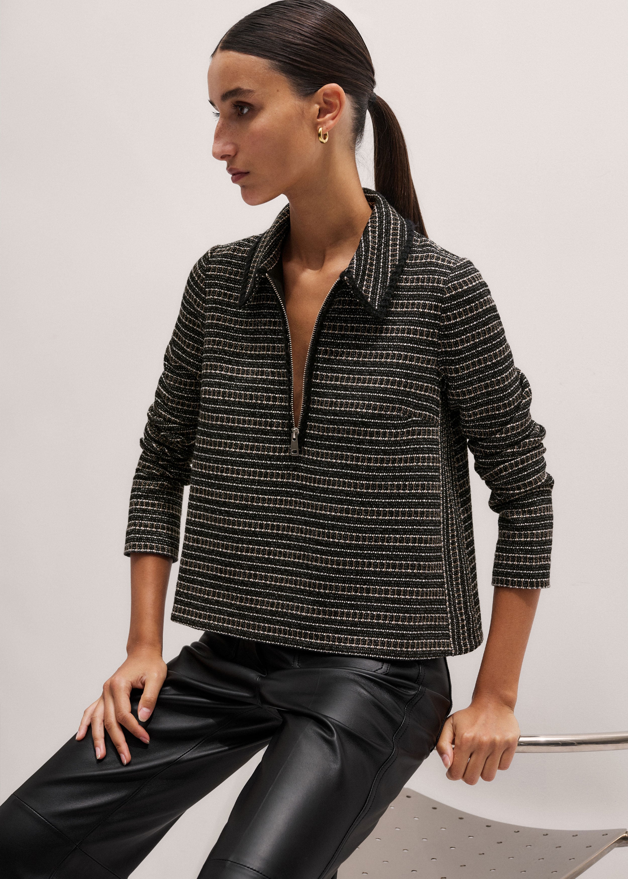 Women's Black AM-PM Swing Top | ME+EM