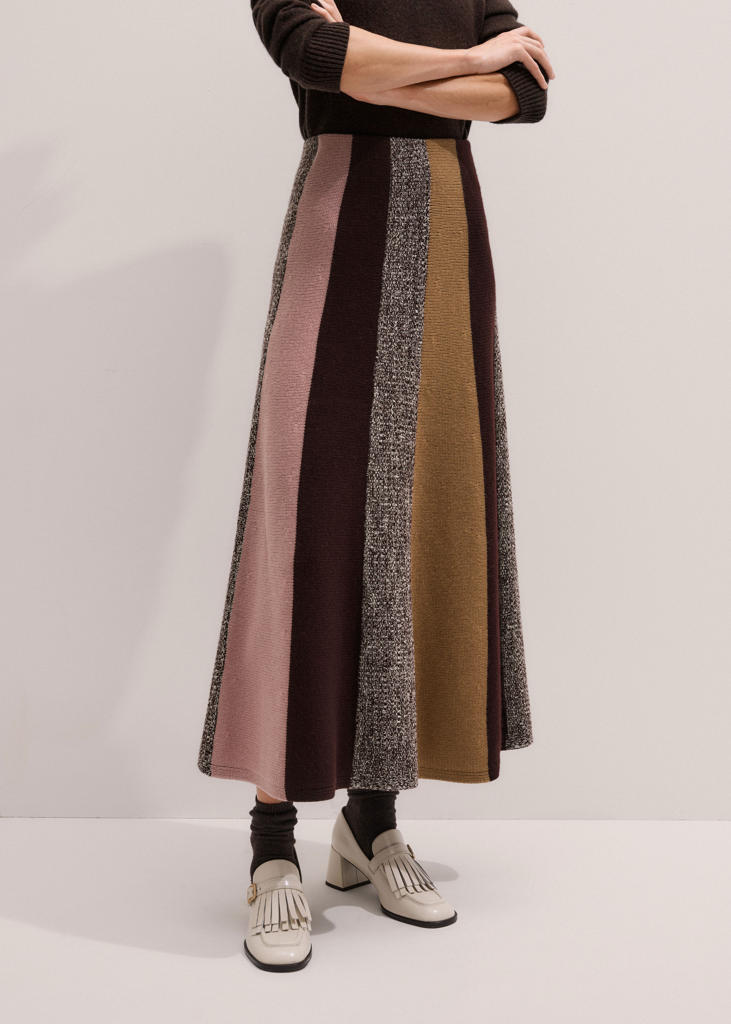 A-Line Knit Maxi Skirt