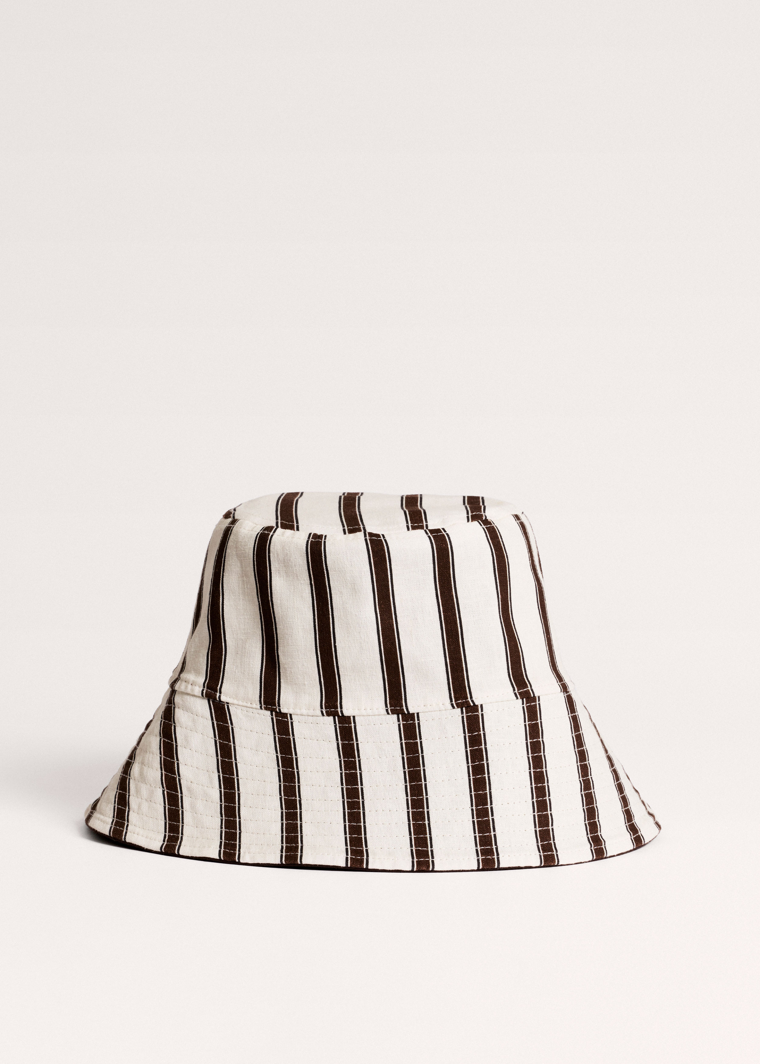 Women\'s Reversible Black Bucket Hat Striped Lining Logo Hat Stripe Bucket | Women main image 2