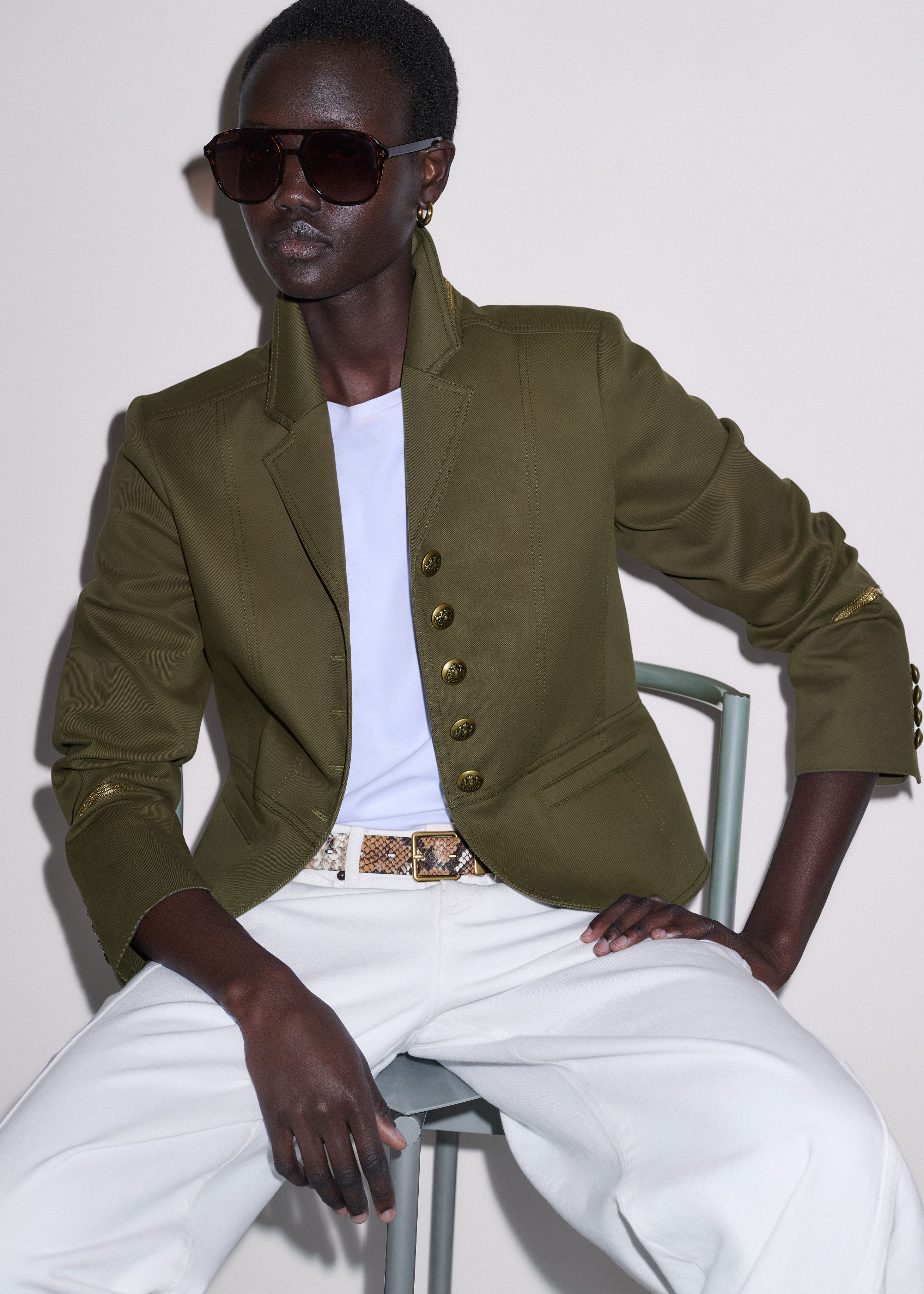 Women's Ivory Double Face Swing Jacket | ME+EM