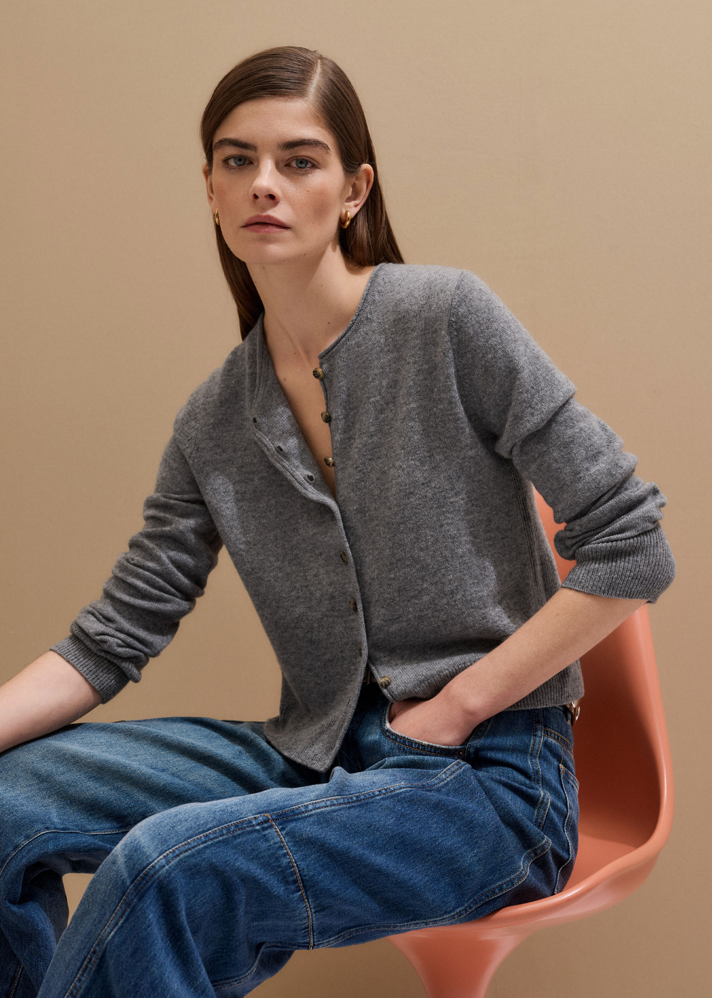 Roll Trim Cardigan