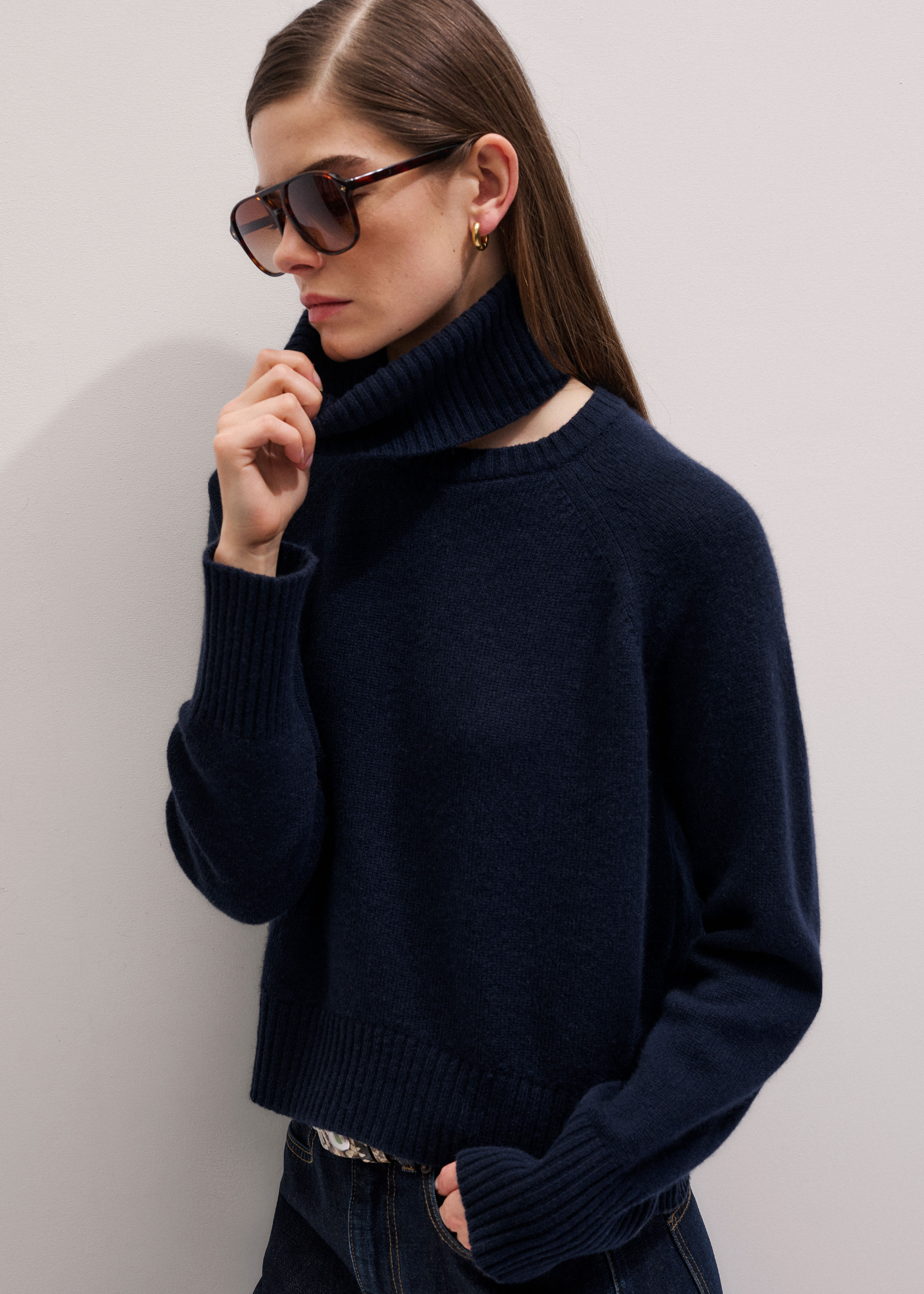 完売 EMAM Reverse Collar Raglan Tops EMAM（エマム） 