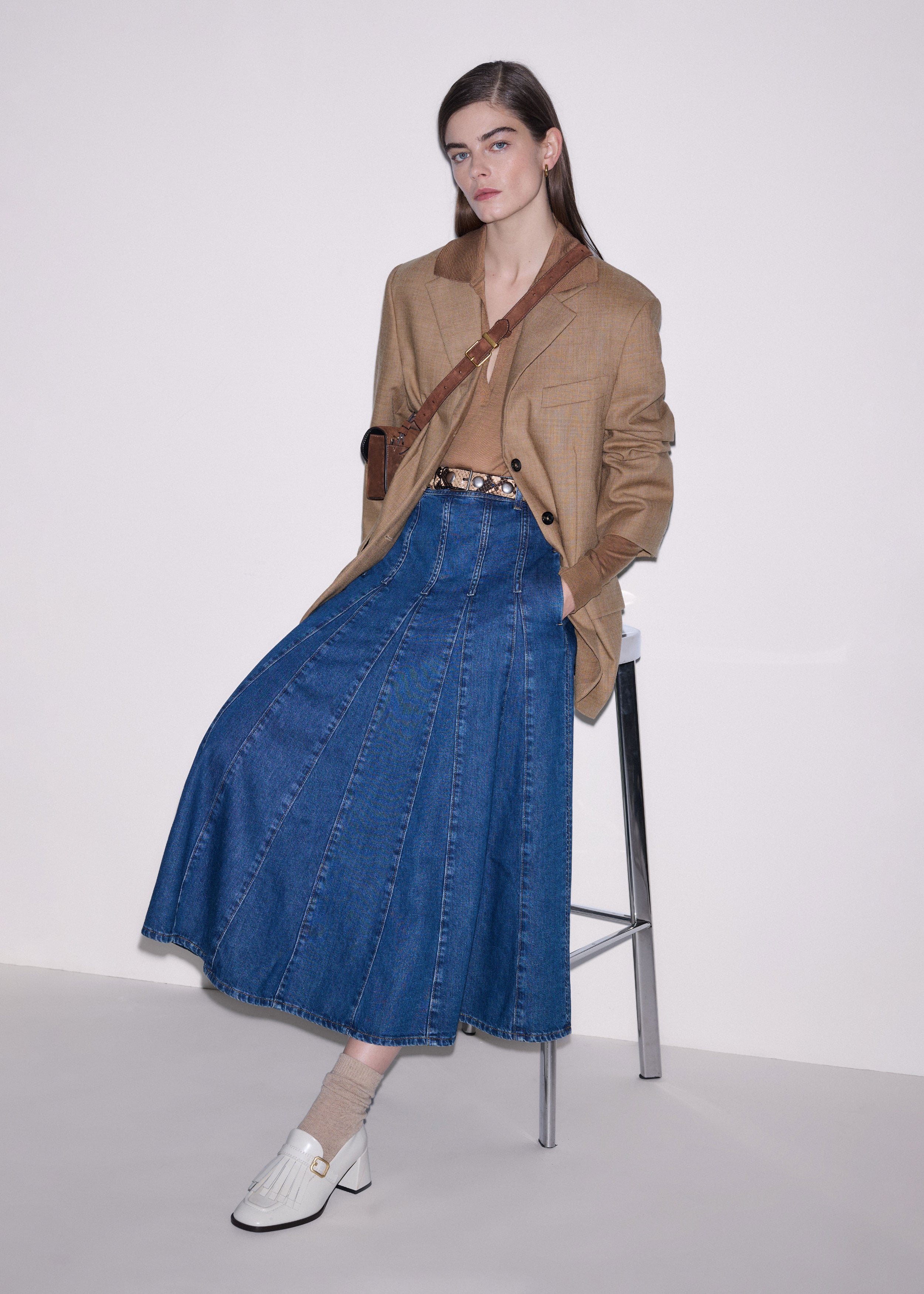 Panelled Maxi Skirt
