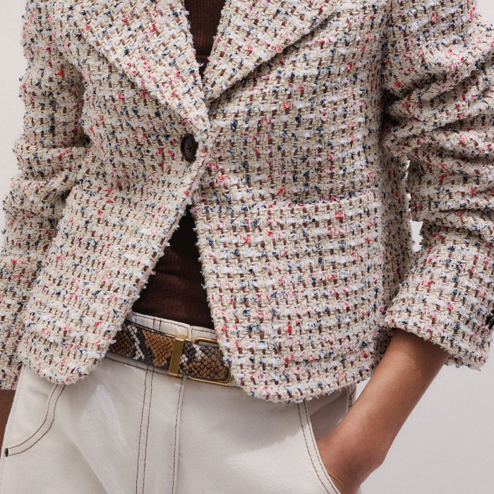 Women's Cream Heritage Crop Jacket | ME+EM
