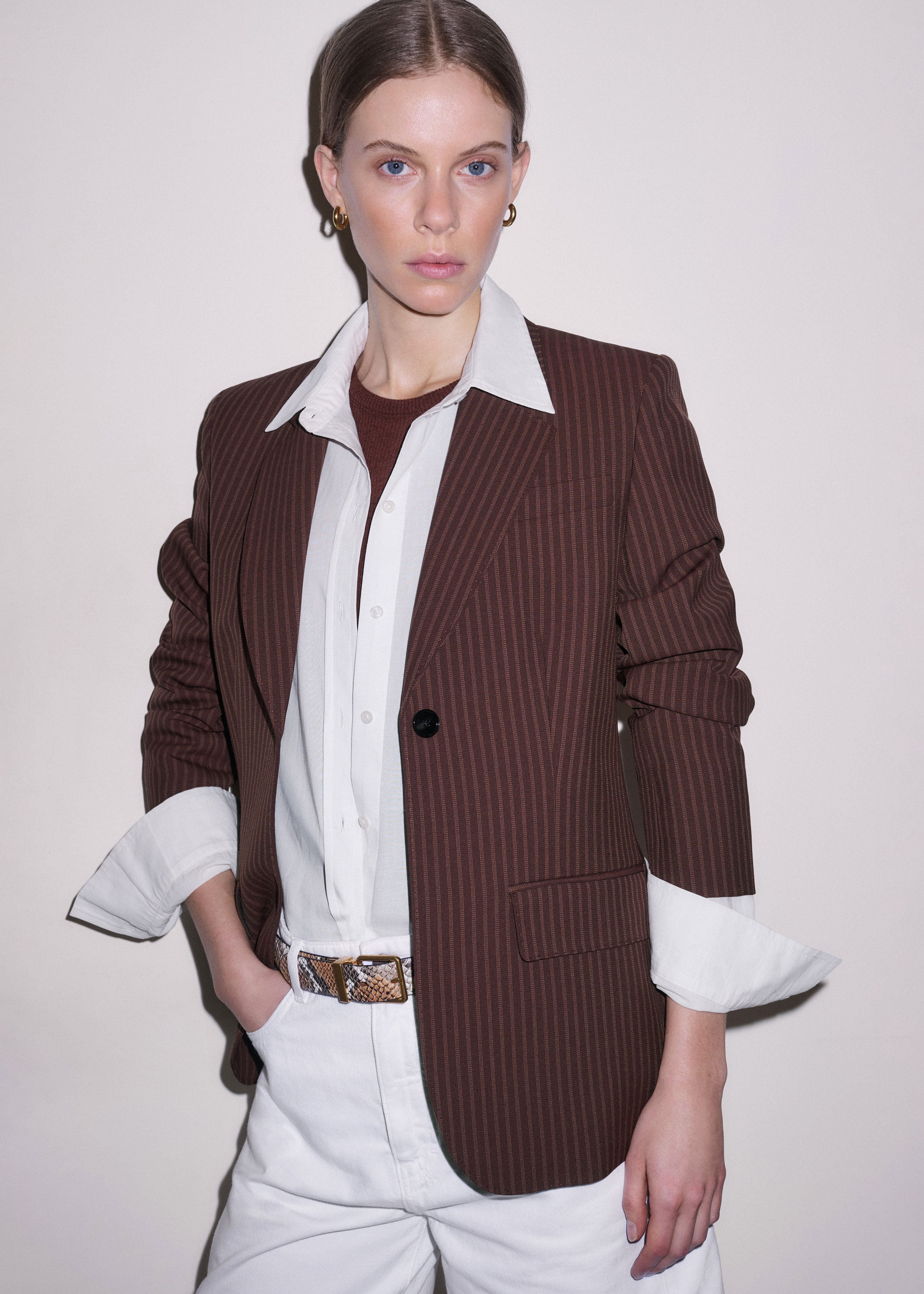 Sharp Shoulder Blazer