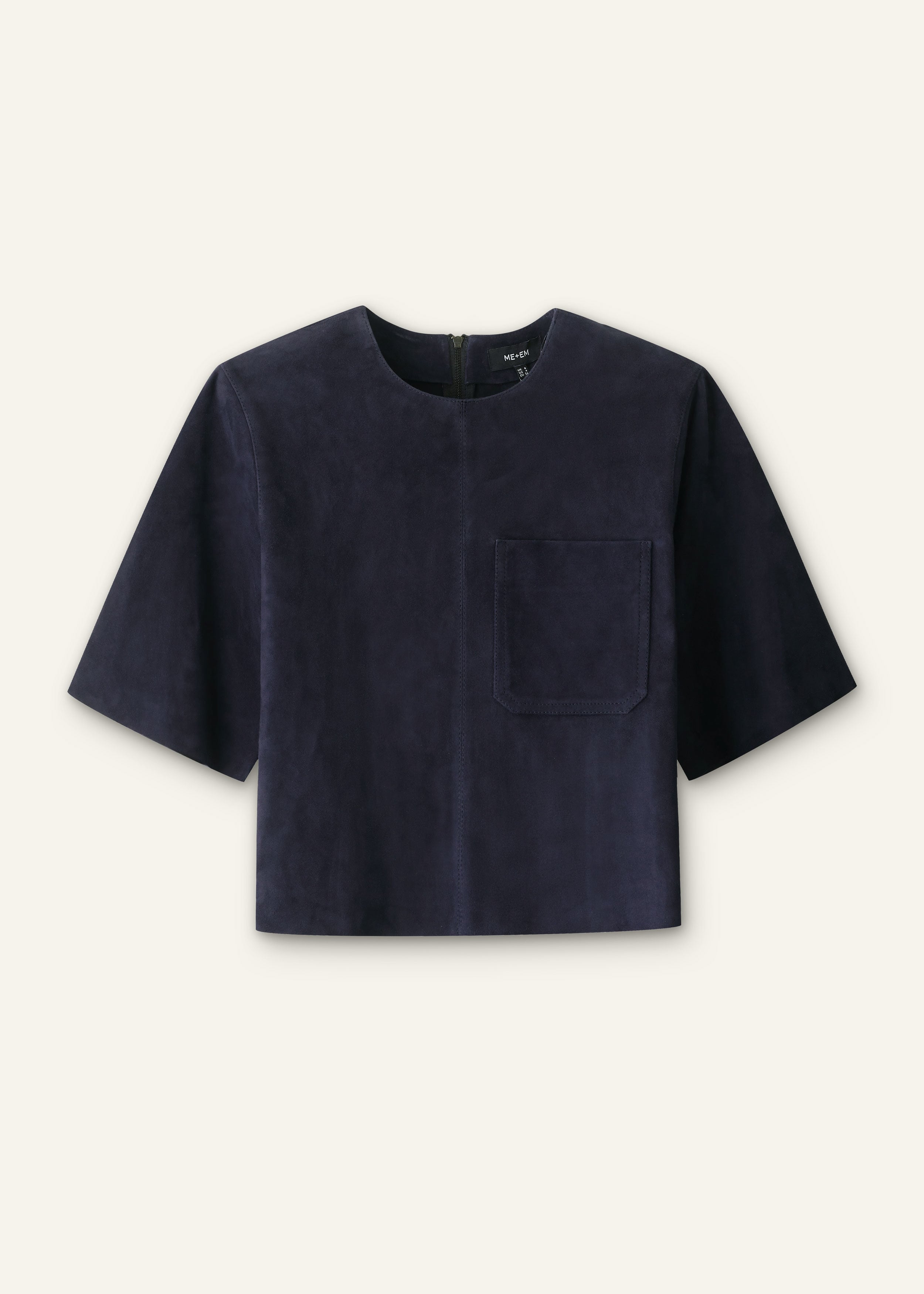 ME+EM Luxe Box Tee in Navy