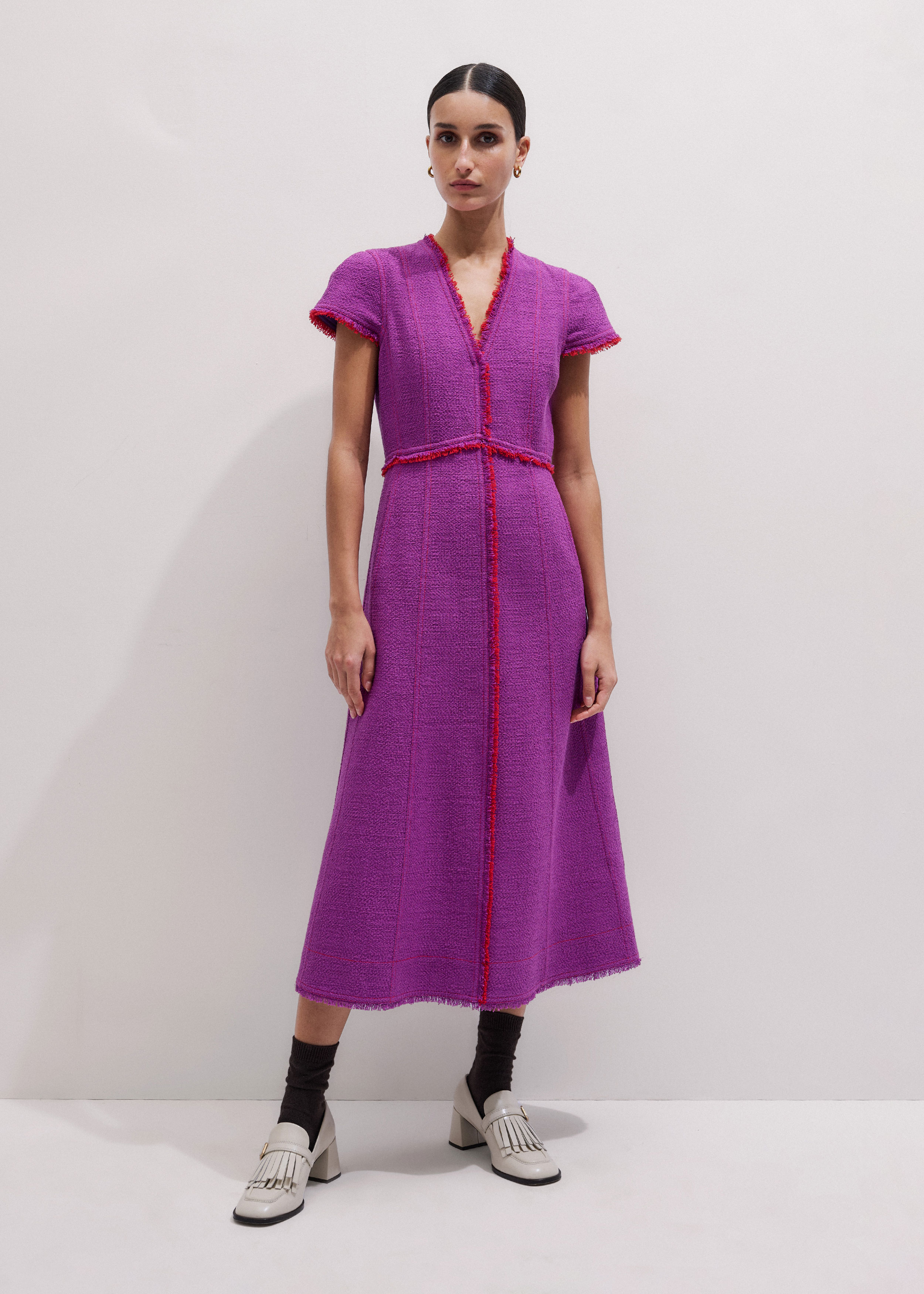 Robe Express Fit And Flare Mauve - Taille XS - Neuve Sans étiquette - Style élégant Et Décontracté