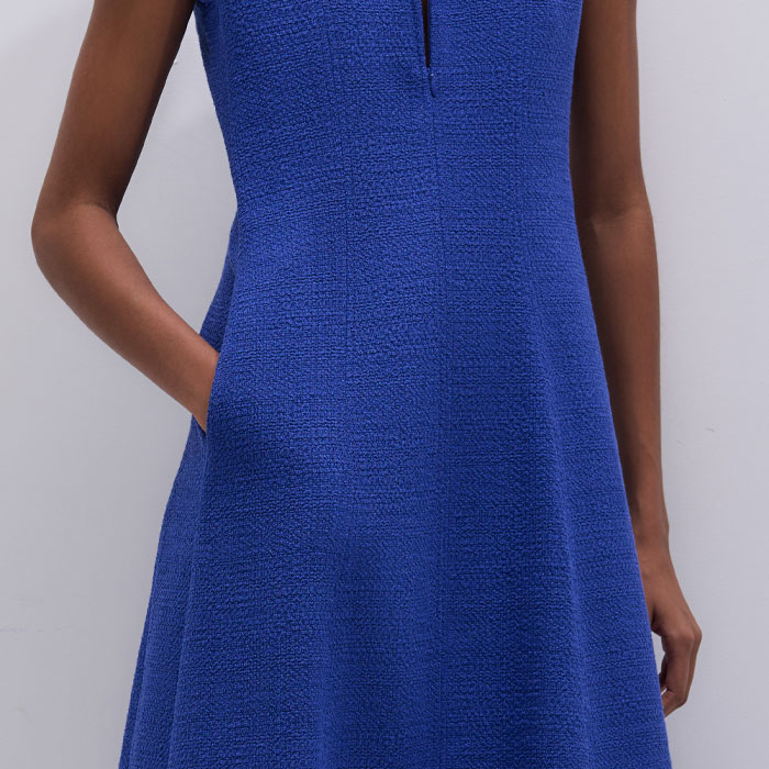 Me+em Fit And Flare Maxi Dress - Deep Blue