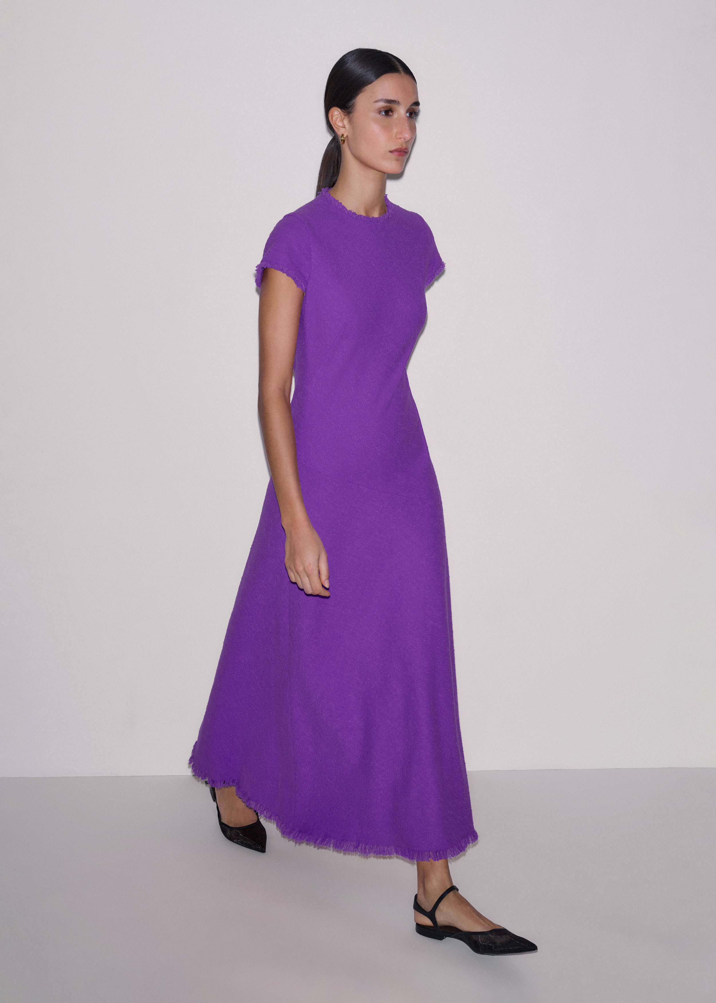 Women's Navy Desk-To-Dinner Fit + Flare Maxi Dress | ME+EM