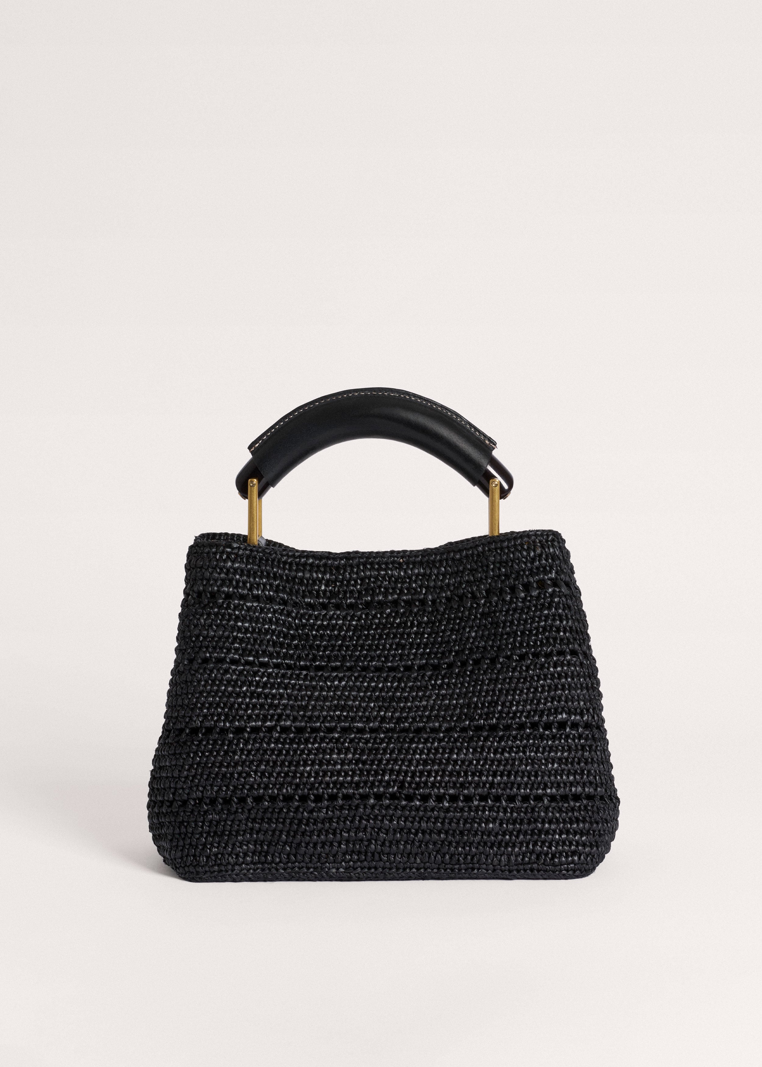 Women's Black Raffia Mini Day Bag | ME+EM